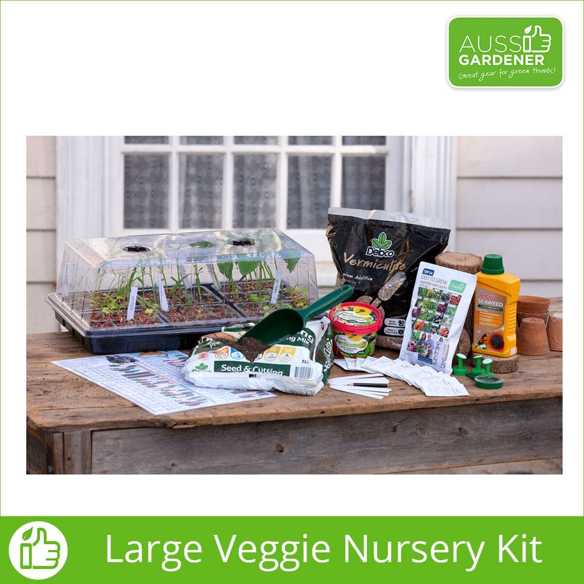 Premium Aussie Gardener Vegetable Seedling Nursery Kit – Large Size for Home Gardening & Organic Farming | Perfect for Indoor Seed Starting & Outdoor Planting