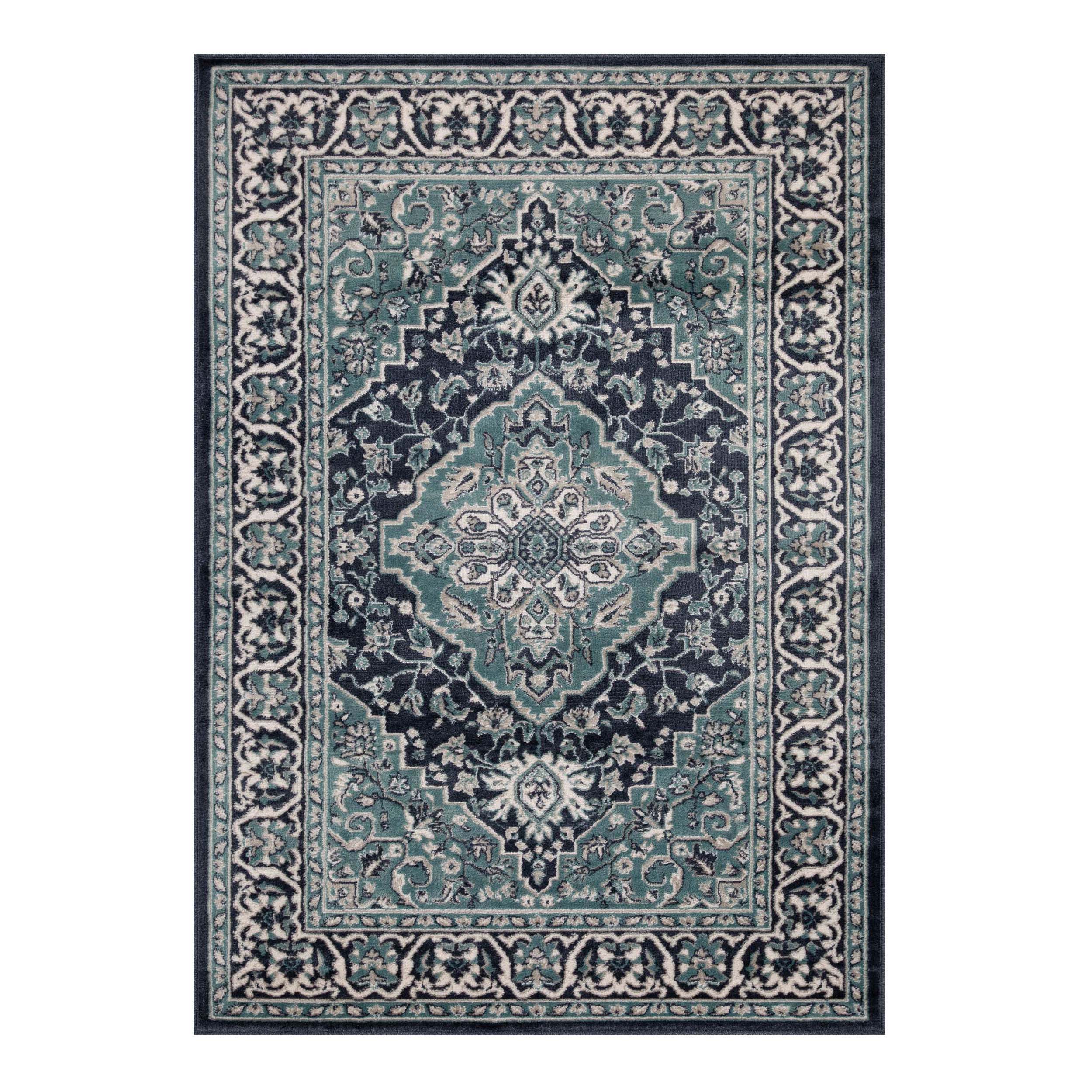 Glendale Traditional Floral Medallion Indoor Area Rug - Non-Slip Living Room Carpet, Bedroom Runner, Hallway Decor | Soft & Durable Home Floor Mat for Cozy Interior Design