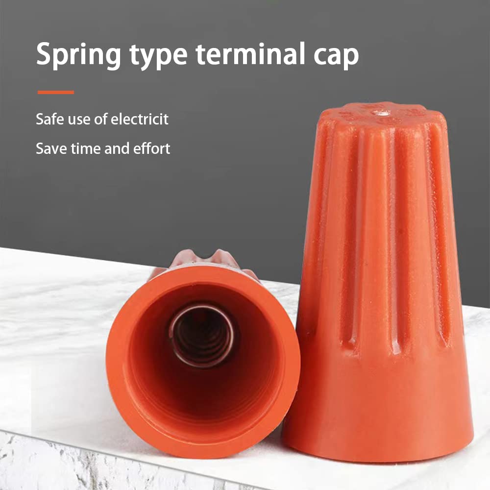70PCS Electrical Wire Connector Screw Terminal Kit - Spring Loaded Twist-On Wire Nuts for 22-14 AWG | Secure Electrical Connections for Home Wiring, DIY Projects & Electrical Repairs