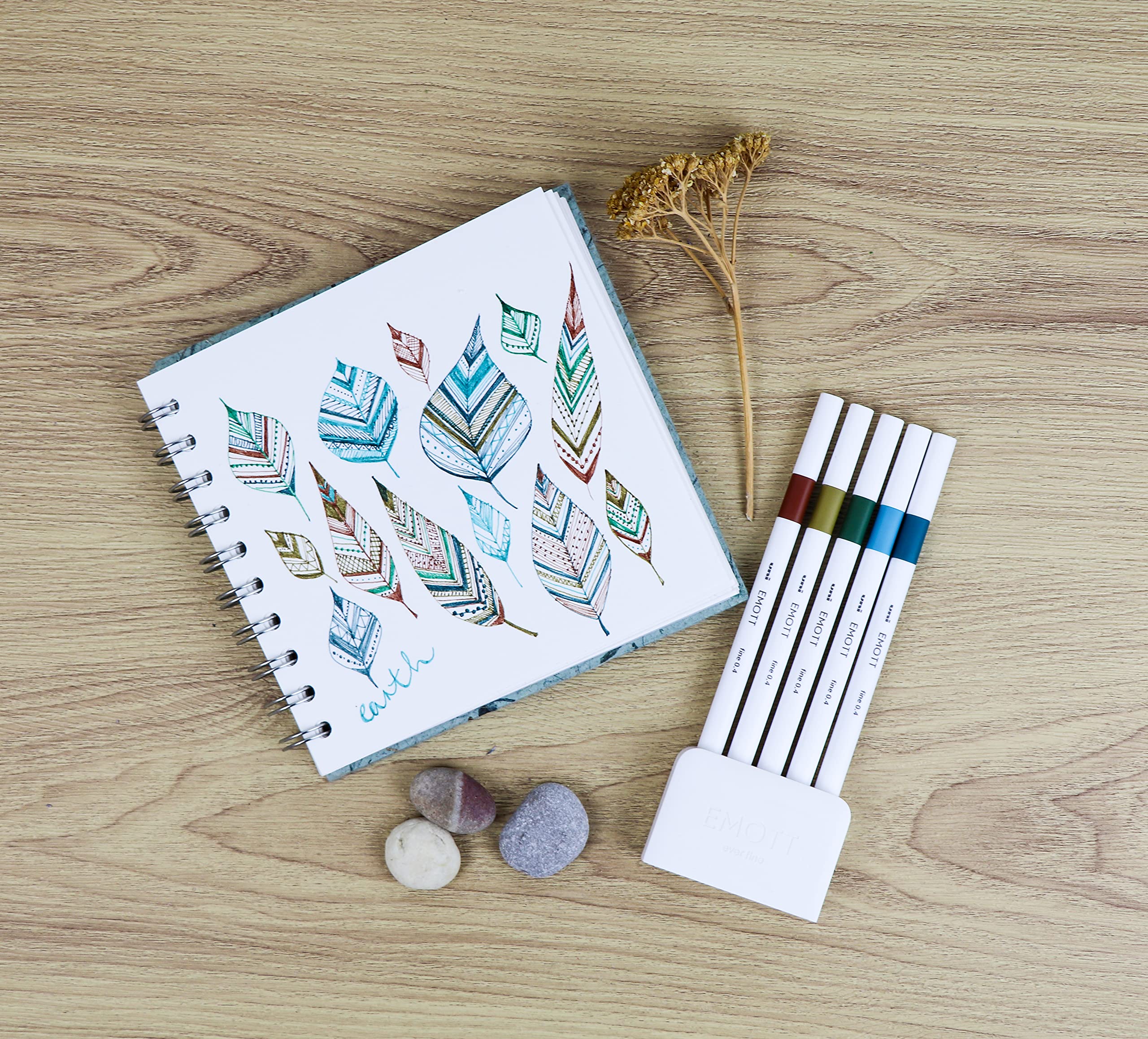Uniball Emott Fineliner Pen 5 Pack Island Colors - Ultra Fine Point Smooth Writing Pens for Office, School & Artist Supplies - Perfect for Note Taking, Sketching & Bullet Journaling