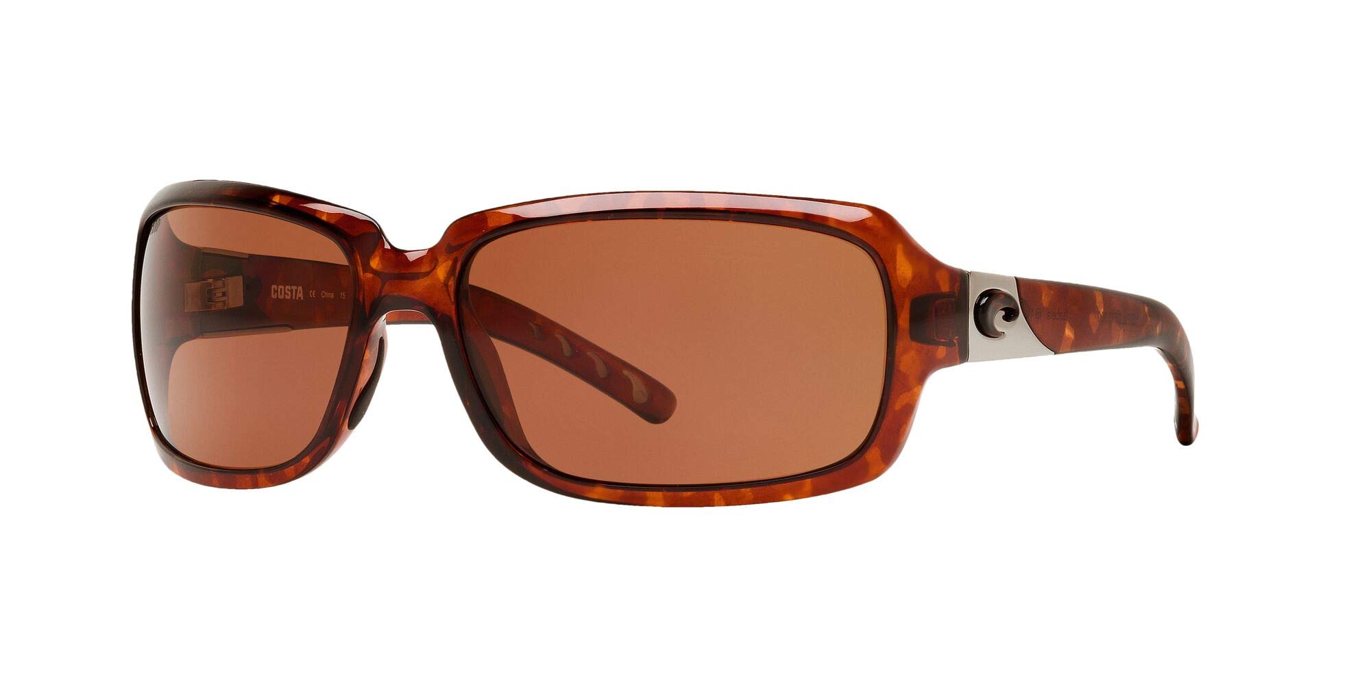 Costa Del Mar Women's Isabela Rectangular Polarized Sunglasses UV Protection - Stylish Beach & Outdoor Fashion Accessory for Summer Vacation, Driving, and Travel