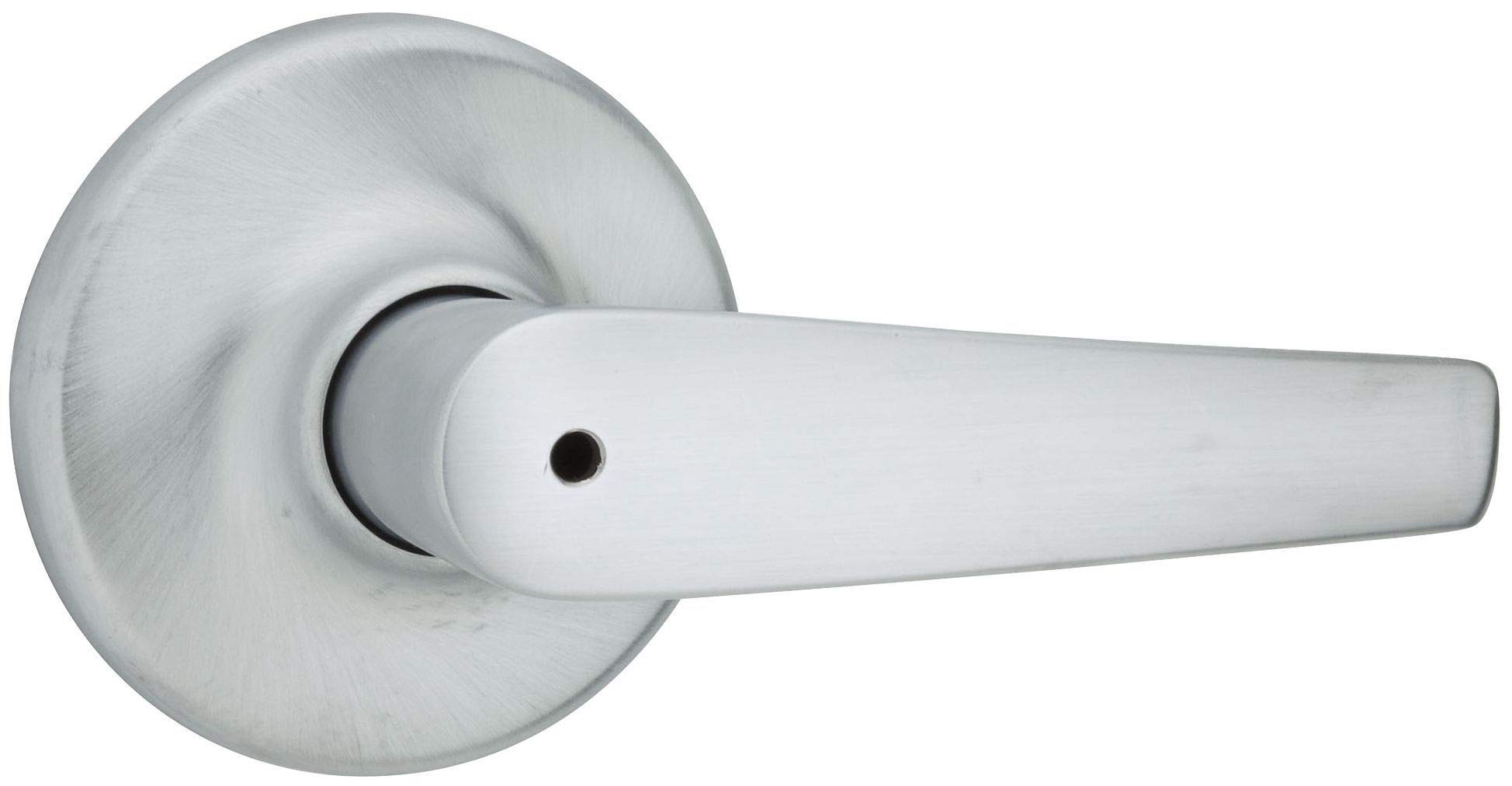 Kwikset 300DL-26D Delta Privacy Door Lock - Satin Chrome Finish - Secure Interior Bedroom & Bathroom Door Lock for Home & Office