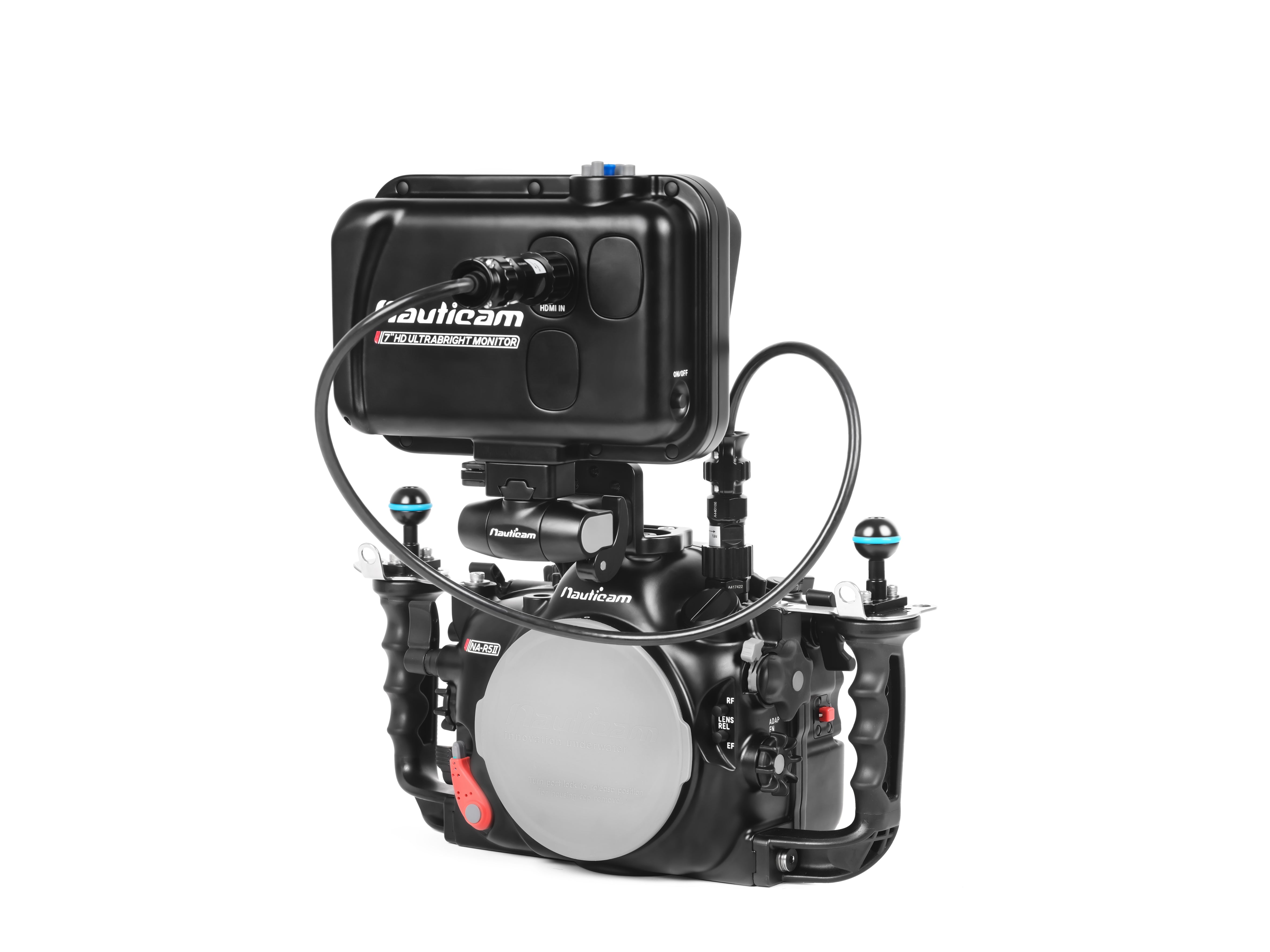 Nauticam 7'' T7 HD UltraBright Underwater Video Monitor - HDMI 1.4 Input for Scuba Diving & Marine Exploration (Cables Not Included) - Perfect for Underwater Filmmaking & Professional Diving Photography