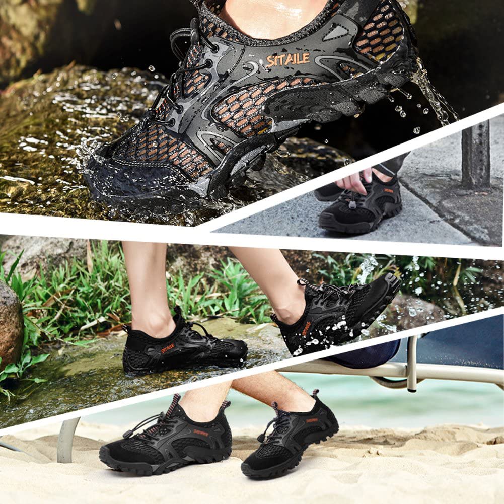 **Men's & Women's Quick-Dry Hiking Water Shoes - Barefoot Aqua Swim Shoes for Pool, Beach, Fishing & River Hiking - Lightweight Sandals for Outdoor Water Activities**