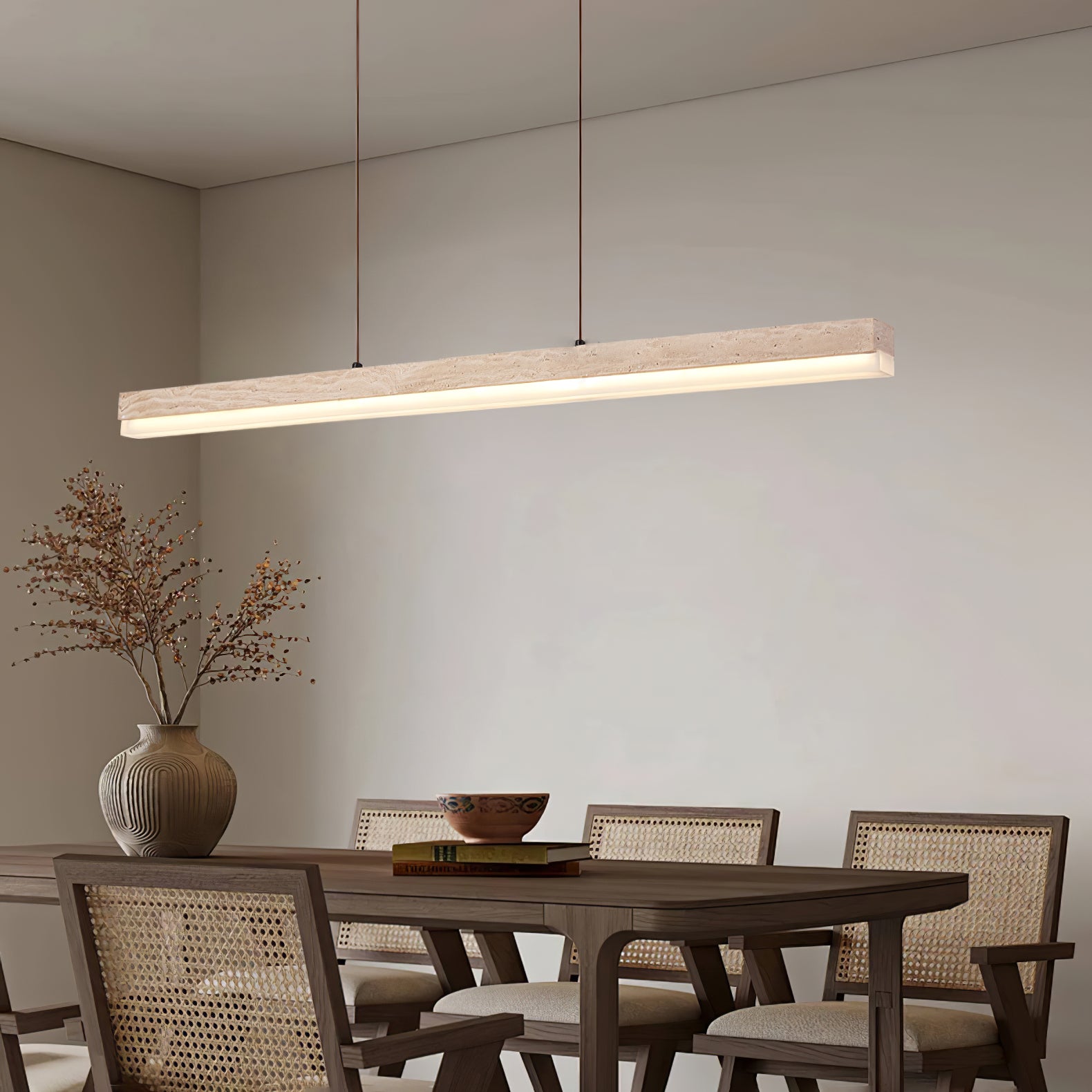 Ecliptic Beam Pendant Lamp - Modern LED Hanging Light for Dining Room, Kitchen Island & Bedroom Decor | Dimmable Ceiling Fixture with Adjustable Height