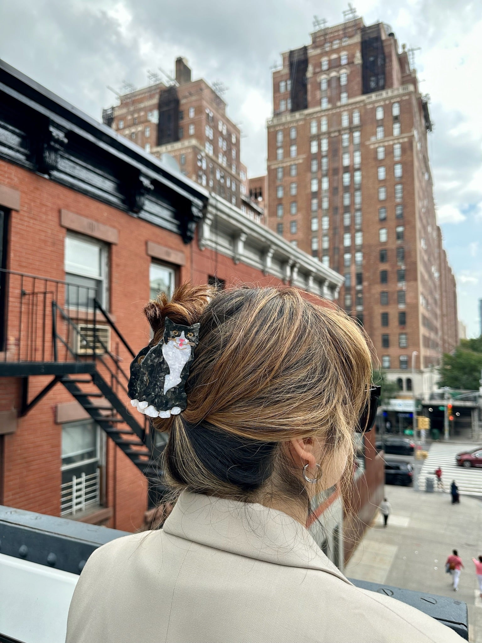 Hand Painted Orange Cat Claw Hair Clip - Cute Feline Design Hair Accessory for Women & Girls - Perfect for Cosplay, Halloween, and Daily Fashion