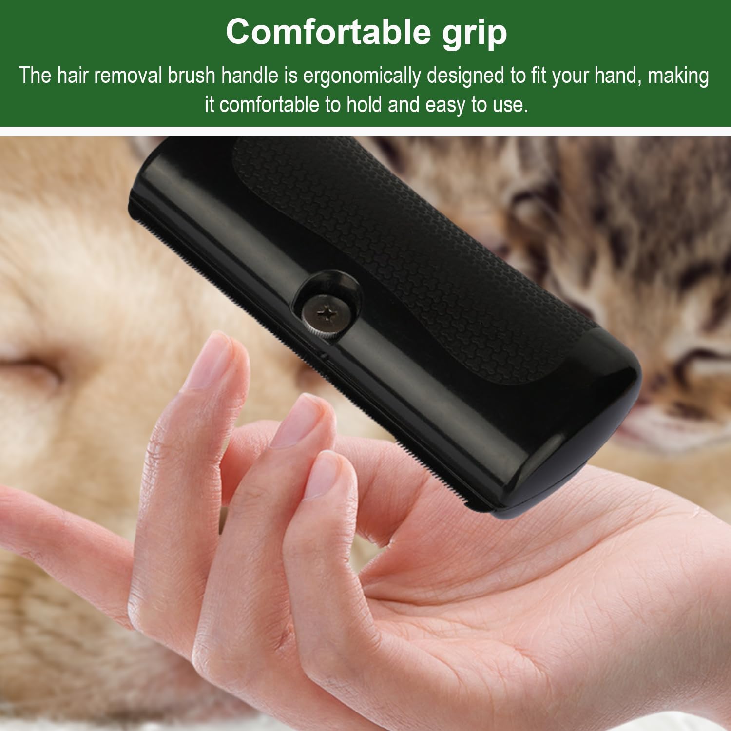 Groompro Deshedding Brush for Dogs, Cats & Horses - Pet Grooming Brush to Remove Knots & Loose Hair - Black (1 Pack) - Perfect for Shedding Season & Daily Grooming at Home