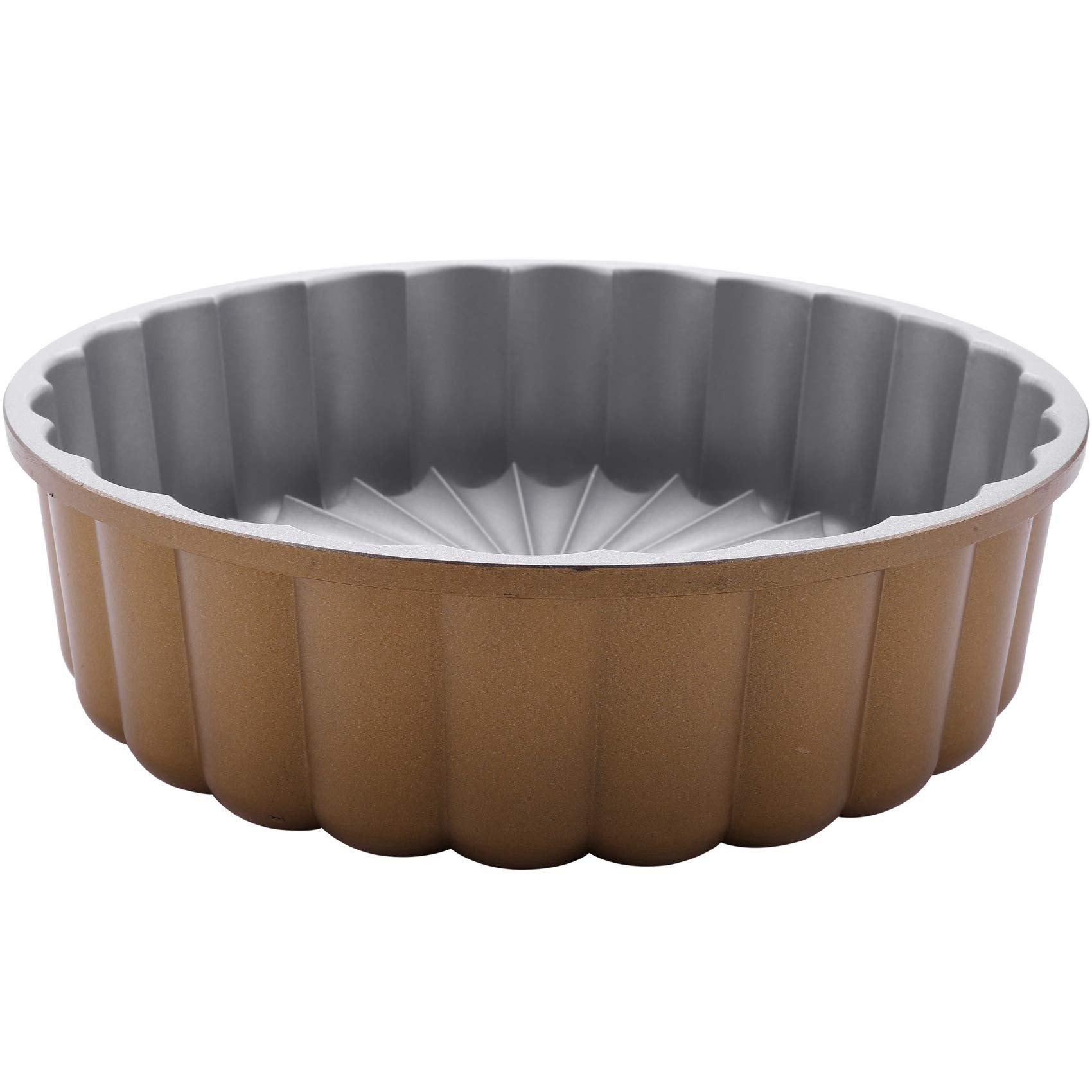 Hausdec Charlotte Cake Pan - Gold Non-Stick Baking Pan for Thanksgiving & Christmas Cakes - Perfect for Family Gatherings & Holiday Desserts