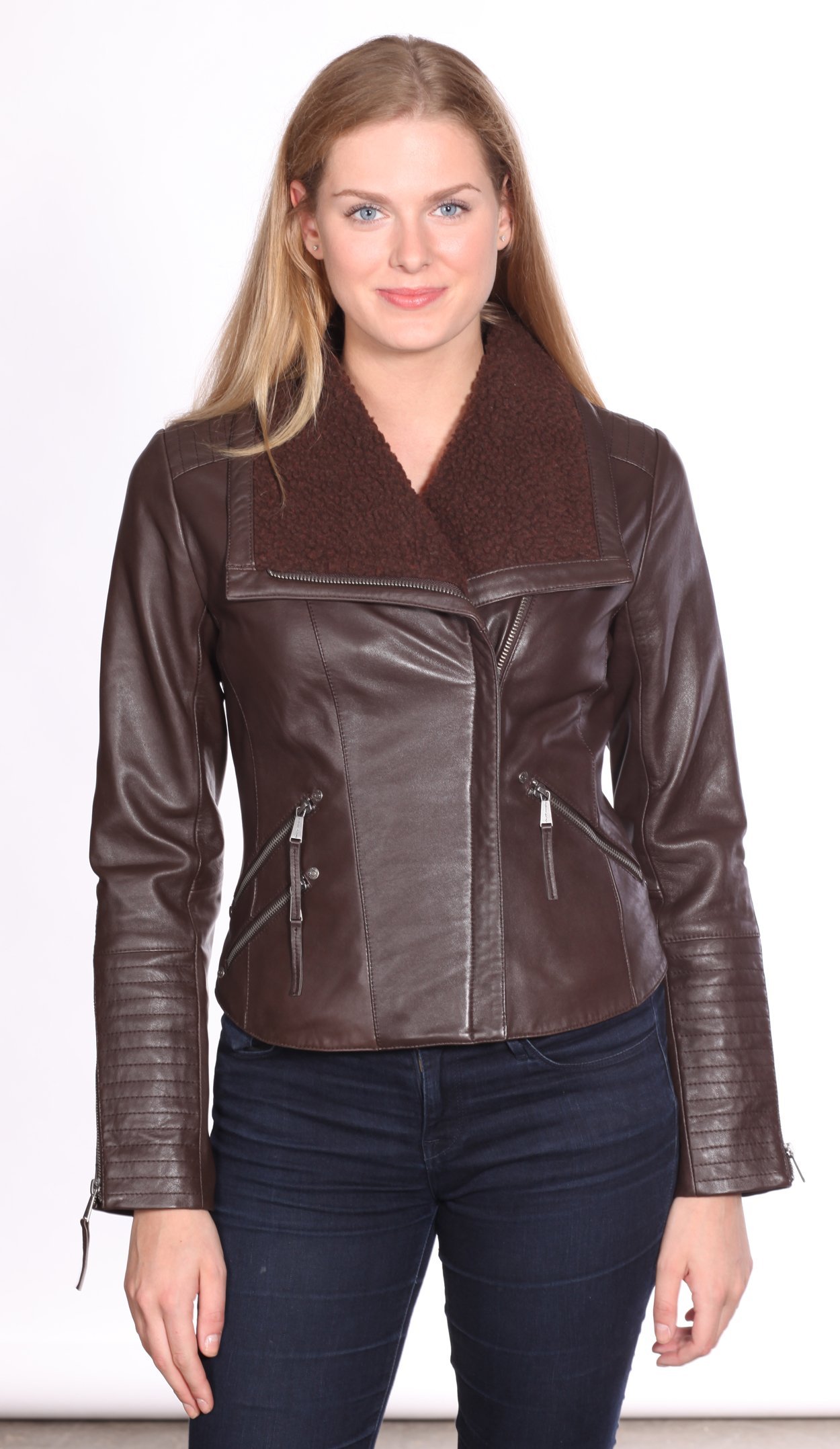 Christian Reed Women's Genuine Leather Jacket - 4 Stylish Colors for Fall & Winter Fashion | Perfect for Casual Outings, Date Nights & Outdoor Adventures
