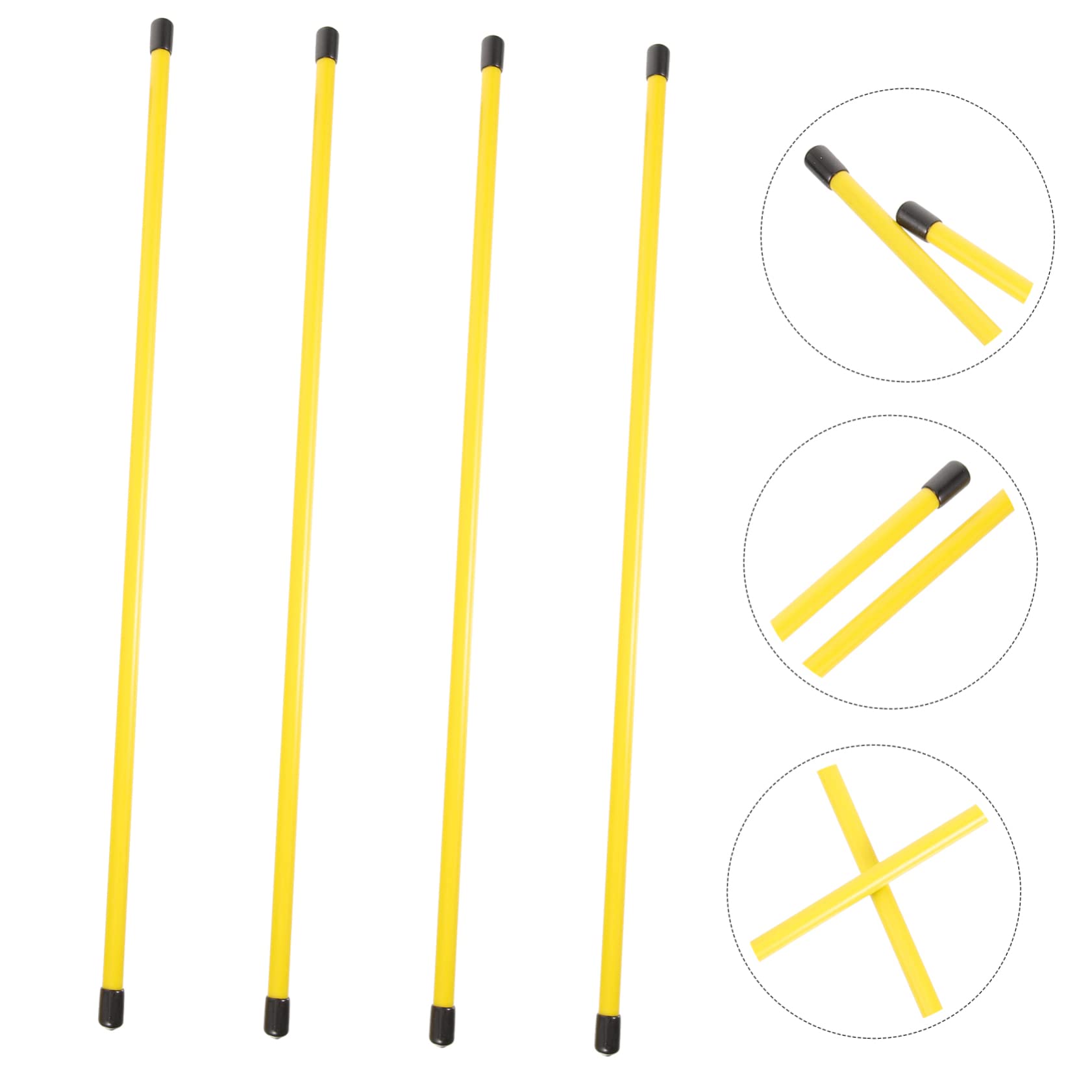 MILISTEN 8-Piece Golf Alignment Training Sticks - Golf Direction Sticks for Practice & Swing Training - Perfect for Driving Range, Backyard & Course Use