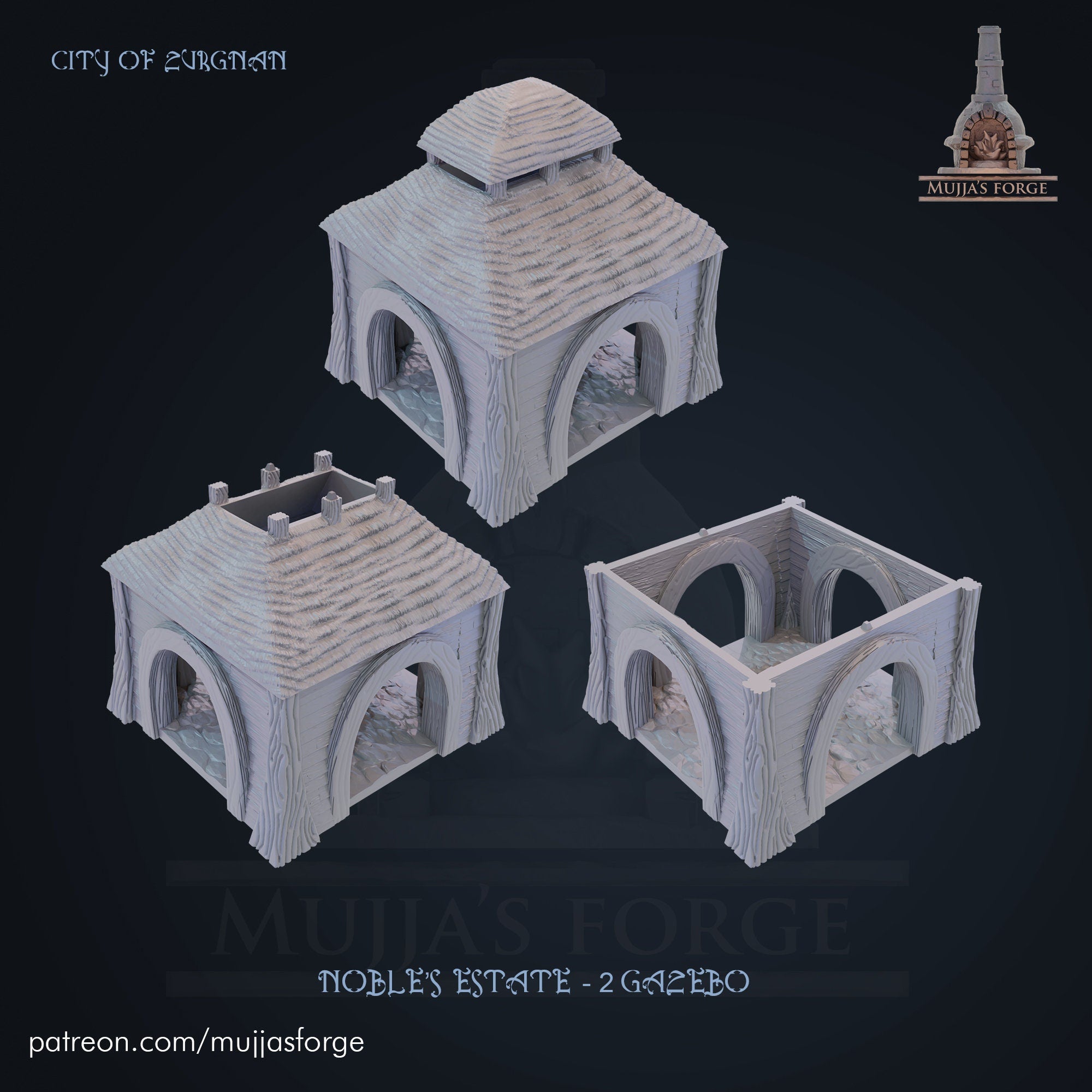 Zurgnan Gazebo 28mm Miniature Terrain for Dungeons & Dragons - Perfect for D&D Farm Estate & Noble Estate Scenes, Tabletop RPG Gaming & Wargaming