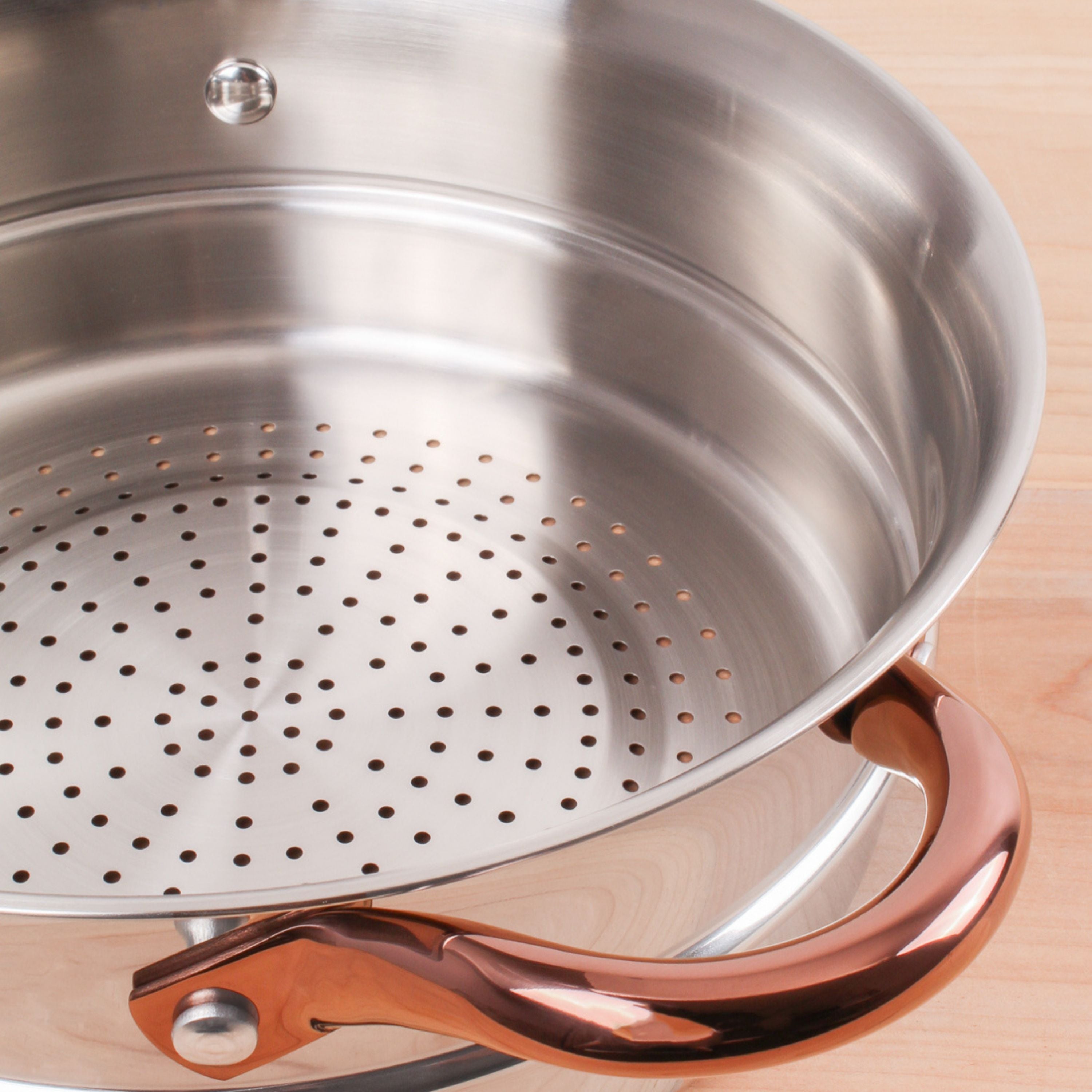 BergHOFF Ouro Gold 11-Piece 18/10 Stainless Steel Cookware Set with Stainless Steel Lids & Rose Gold Handles - Premium Kitchen Cookware for Professional Chefs & Home Cooking