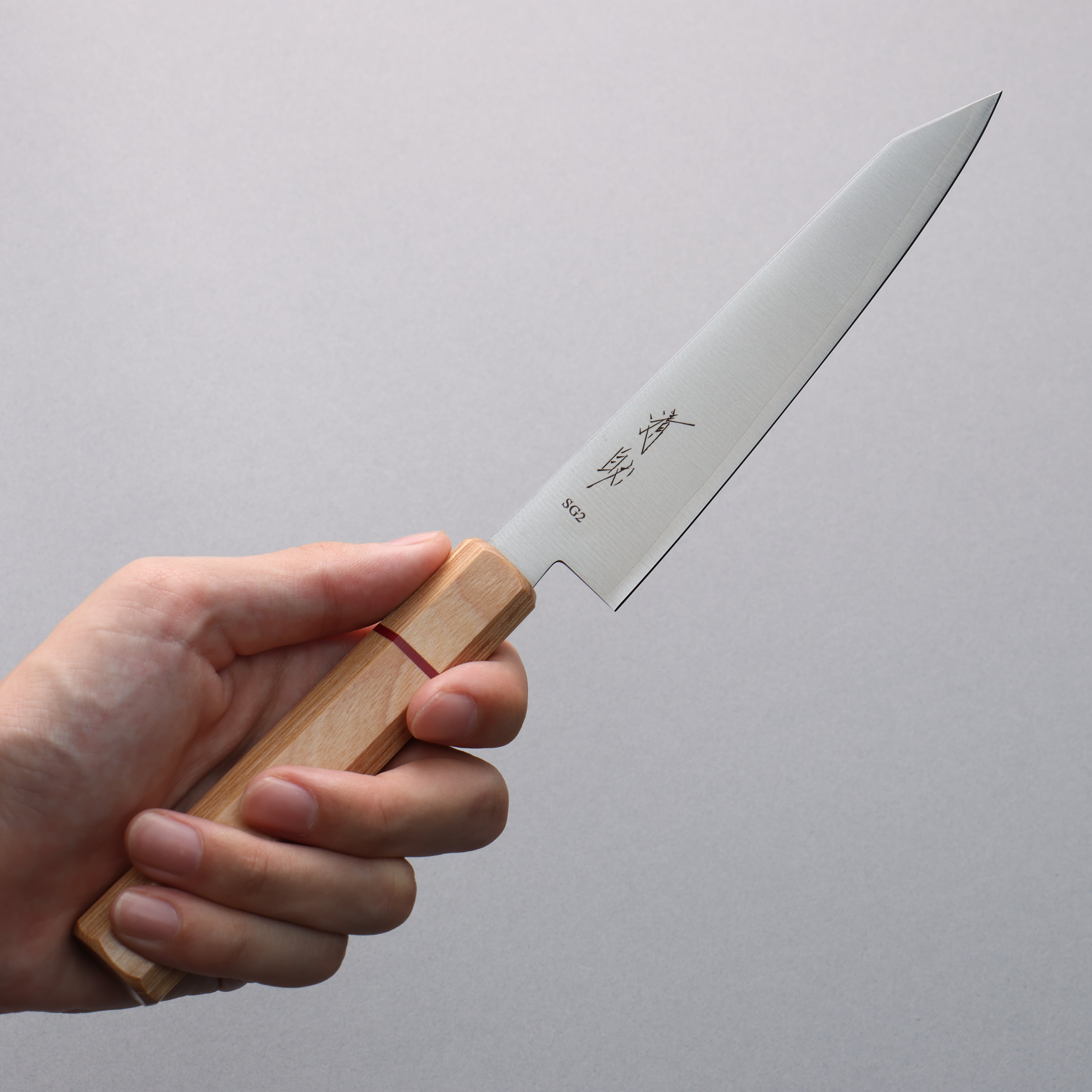 Premium SG2 Kiritsuke Petty Utility Knife 150mm - Japanese Stainless Steel Blade with White Wood & Red Ring Handle - Perfect for Sushi, Vegetables & Precision Kitchen Tasks