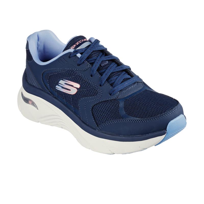 Skechers Arch Fit D'Lux Women's Walking Shoes 149686 Navy Blue - Comfortable Supportive Sneakers for Walking, Travel & Everyday Wear