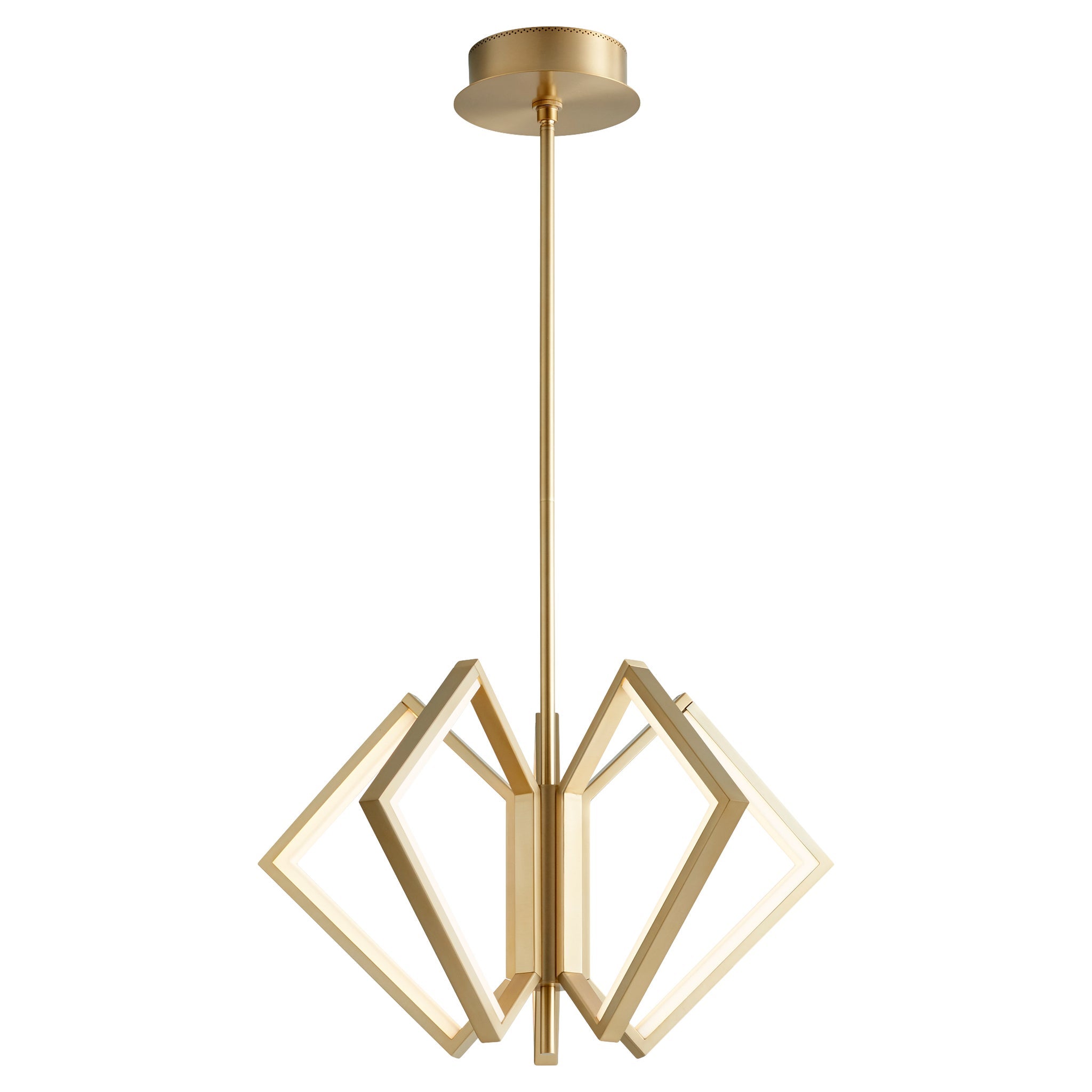 Oxygen ACADIA 3 6142 40 Modern LED Chandelier 25 Inch - 3000K Warm White Light - Aged Brass Finish - Perfect for Dining Room, Living Room & Bedroom Lighting