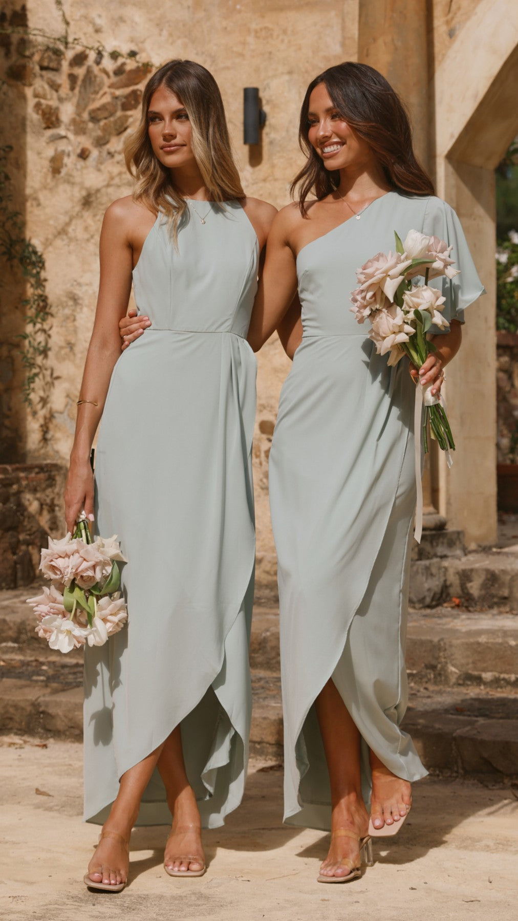 Genevieve Boat Neck Maxi Dress in Sage Green - Elegant Flowy Long Dress for Women, Perfect for Weddings, Beach Vacations & Summer Parties