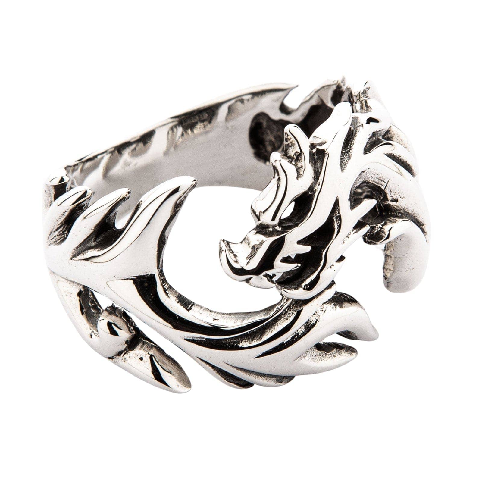 Flame Wolf Sterling Silver Gothic Ring for Men & Women - Dark Aesthetic Jewelry for Punk, Gothic, and Alternative Fashion Lovers - Perfect for Parties, Concerts, and Everyday Wear