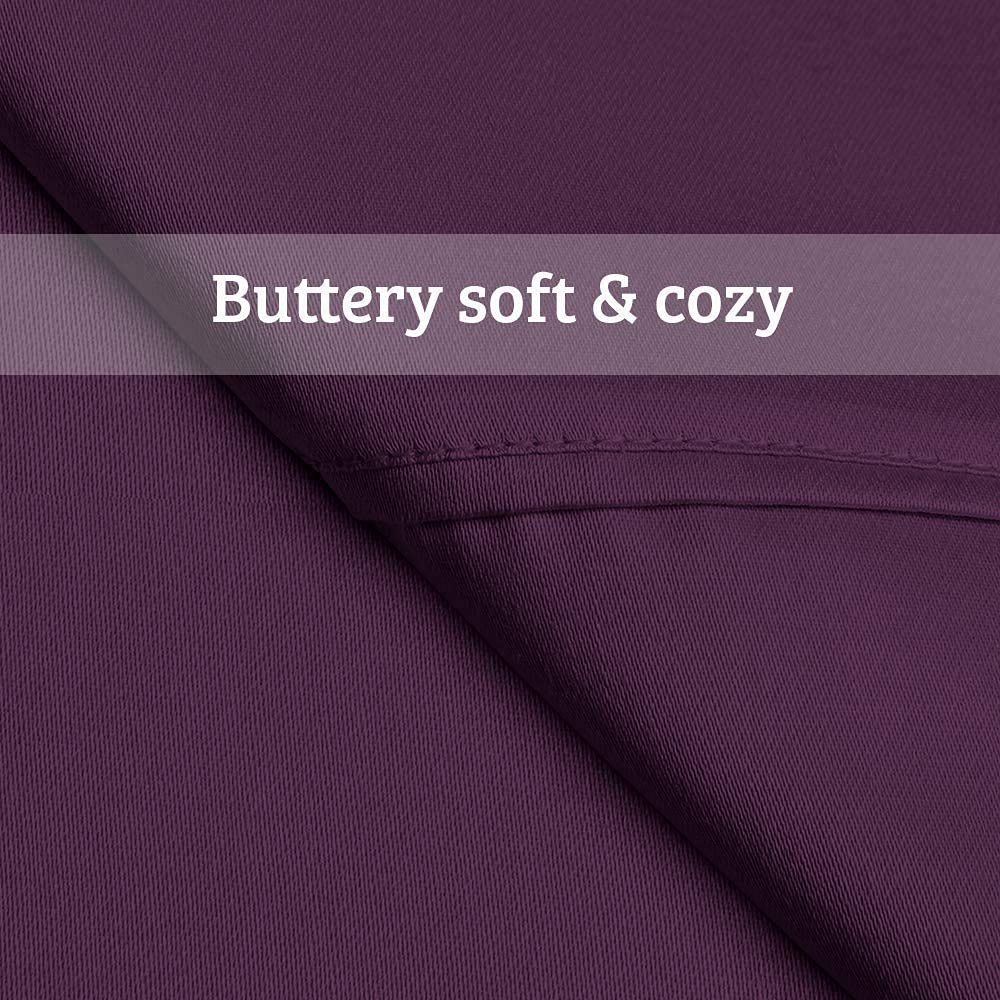 Bare Home Twin XL Sheet Set - 1800 Ultra-Soft Microfiber Bed Sheets & Comforter Set (Twin/Twin XL, Plum) - All Season Breathable Bedding for College Dorms, Guest Rooms & Cozy Sleep