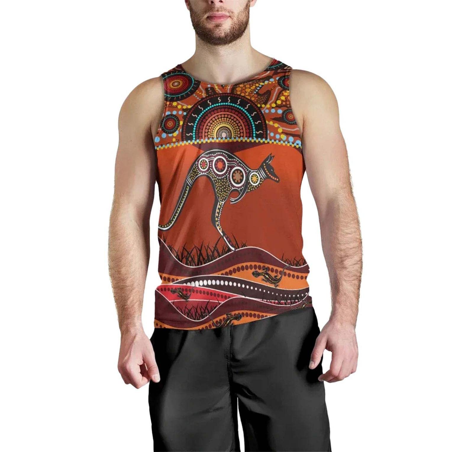Men's Graphic Tank Tops - Summer Casual Sleeveless Gym Shirts for Bodybuilding & Workouts | Moisture-Wicking Polyester Muscle Tees for Training, Running & Outdoor Activities