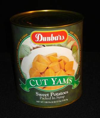 Dunbars Fancy Cut Sweet Potatoes - No. 10 Can (6 Cans per Case) | Perfect for Baking, Casseroles, and Holiday Meals