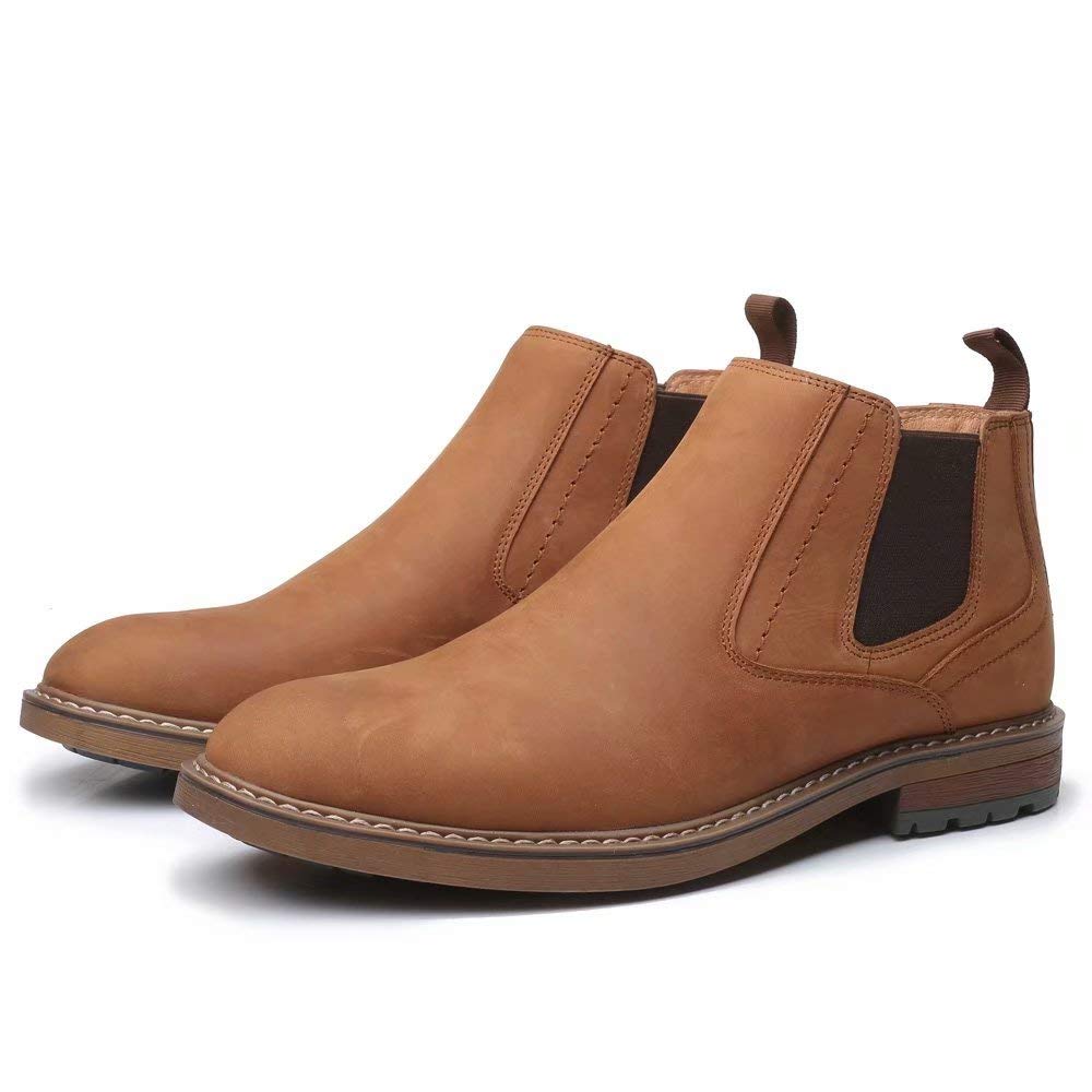 Arkbird Men's Genuine Leather Chelsea Ankle Boots - Oxford Style Dress Shoes for Casual & Formal Wear | Perfect for Office, Wedding & Night Out