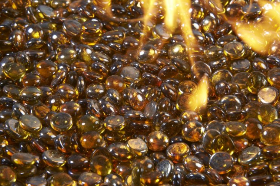 The Outdoor Greatroom Company Tempered Fire Glass Gems - Premium Fire Pit & Fireplace Glass for Outdoor & Indoor Use - Perfect for Patio, Backyard, and Living Room Decor