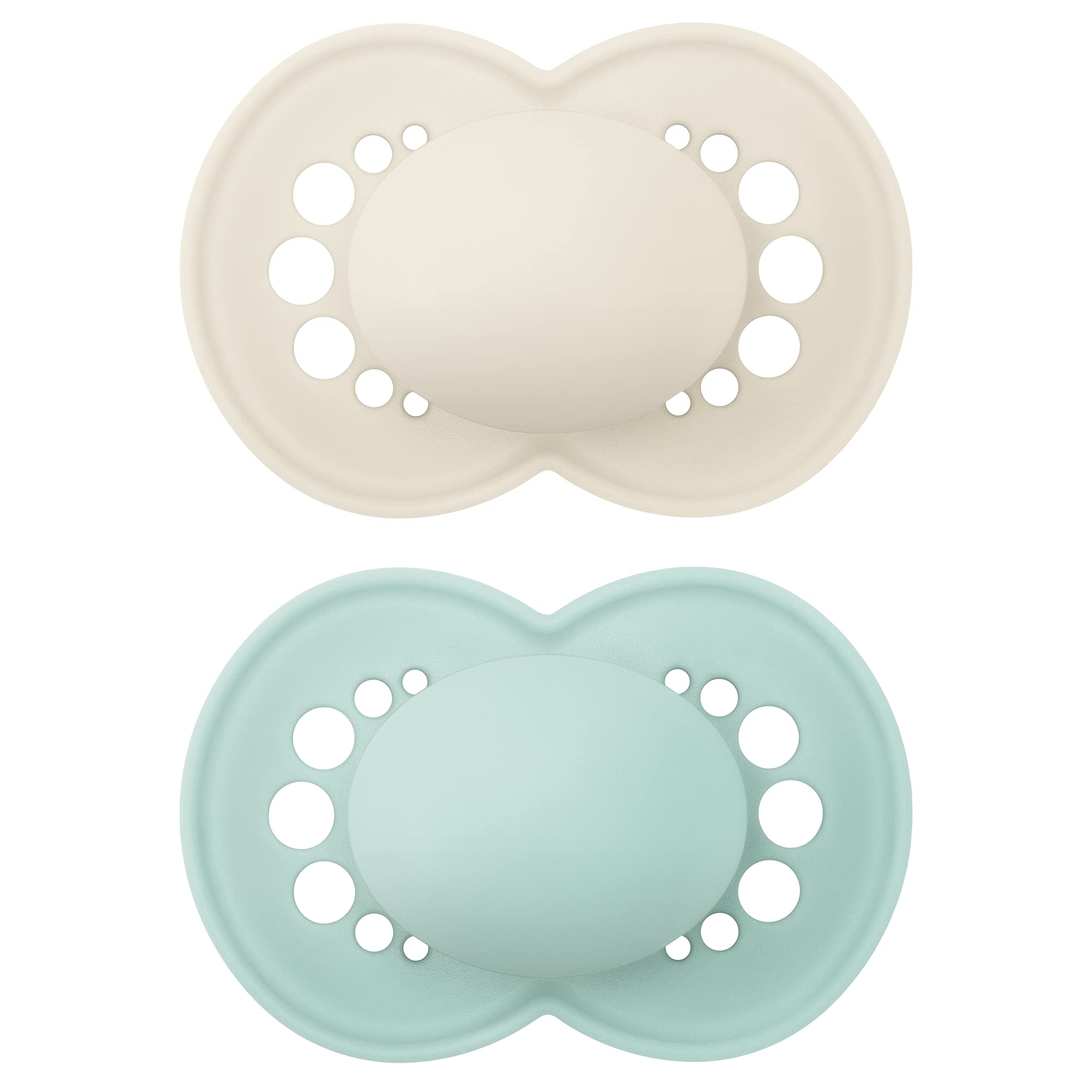 MAM Original Matte Baby Pacifiers for 6-16 Months | BPA-Free Silicone Soothers | Easy Clean Newborn Binkies | Pediatrician Approved | 2-Pack with Sterilizer Case | Perfect for Breastfed Babies & On-the-Go Parenting