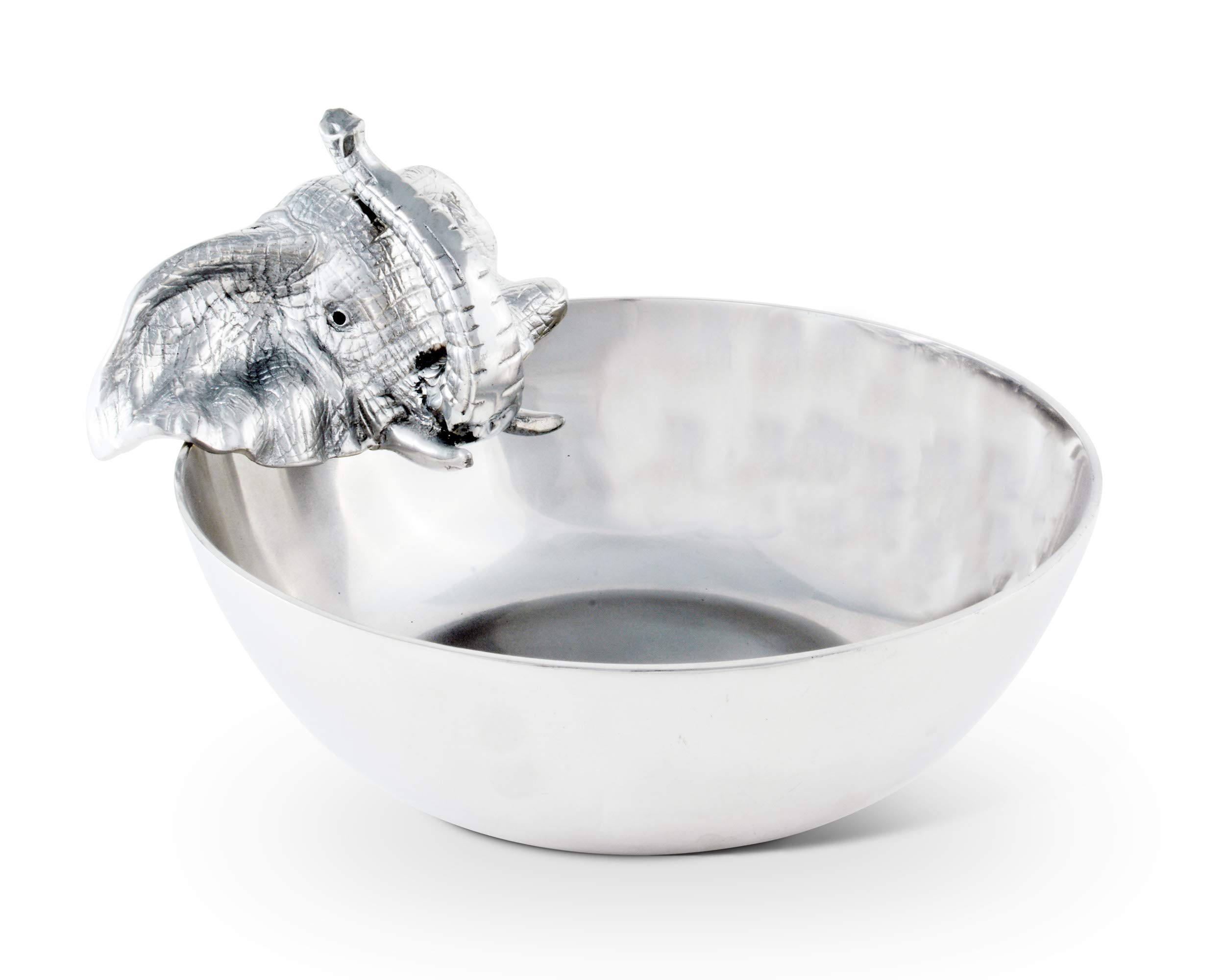 Arthur Court Designs Aluminum Elephant Serving Bowl - 10.5
