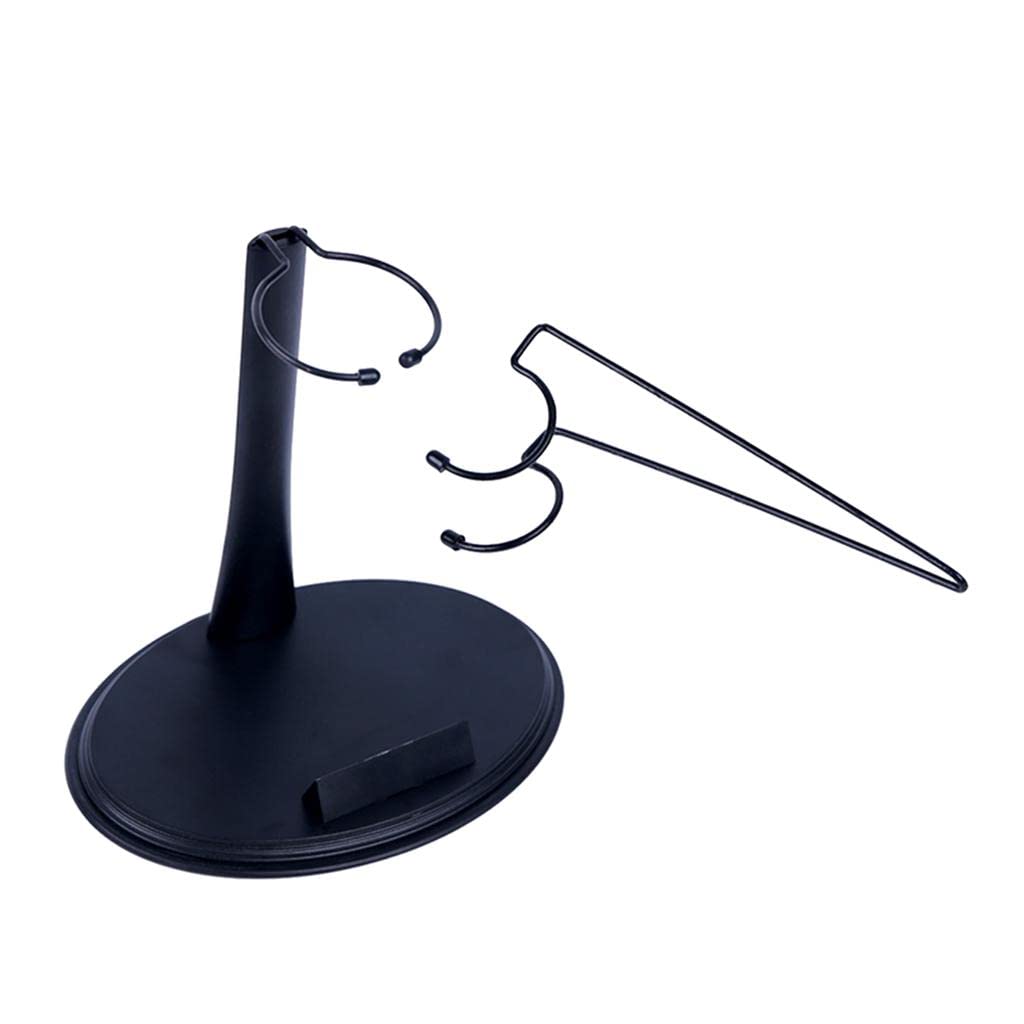 13 PCS 12 Inch Plastic Doll Stands - 1/6 Scale U & Ring Shape Action Figure Display Base for Collectible Figures (Black) - Perfect for Toy Photography, Figure Storage & Collection Showcase