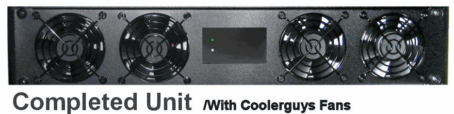 Coolerguys 2U Server Rackmount Cooling System with Dual 80mm Fans & Pre-Set Thermal Controller - Ideal for Data Centers, Server Rooms, and Network Closets