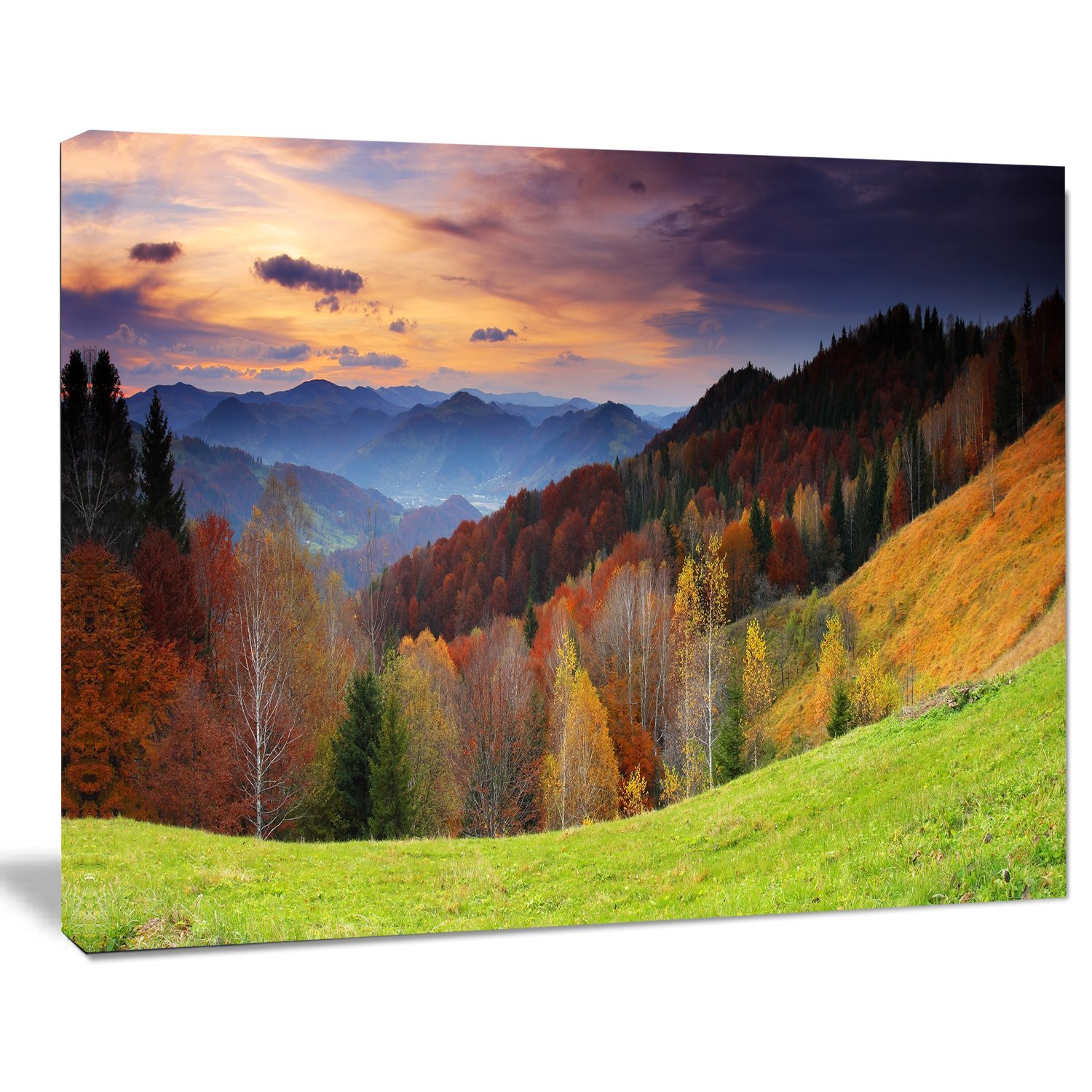 Stunning Mountain Sunrise Landscape Photography Canvas Print - Nature Wall Art for Living Room, Bedroom & Office Decor