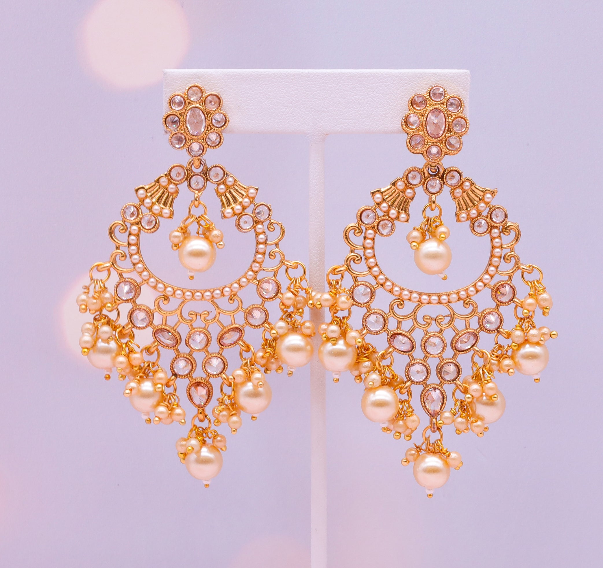 Chandika Elegant Dangle Earrings for Women - Gold Plated Boho Chic Jewelry - Perfect for Parties, Weddings & Everyday Wear