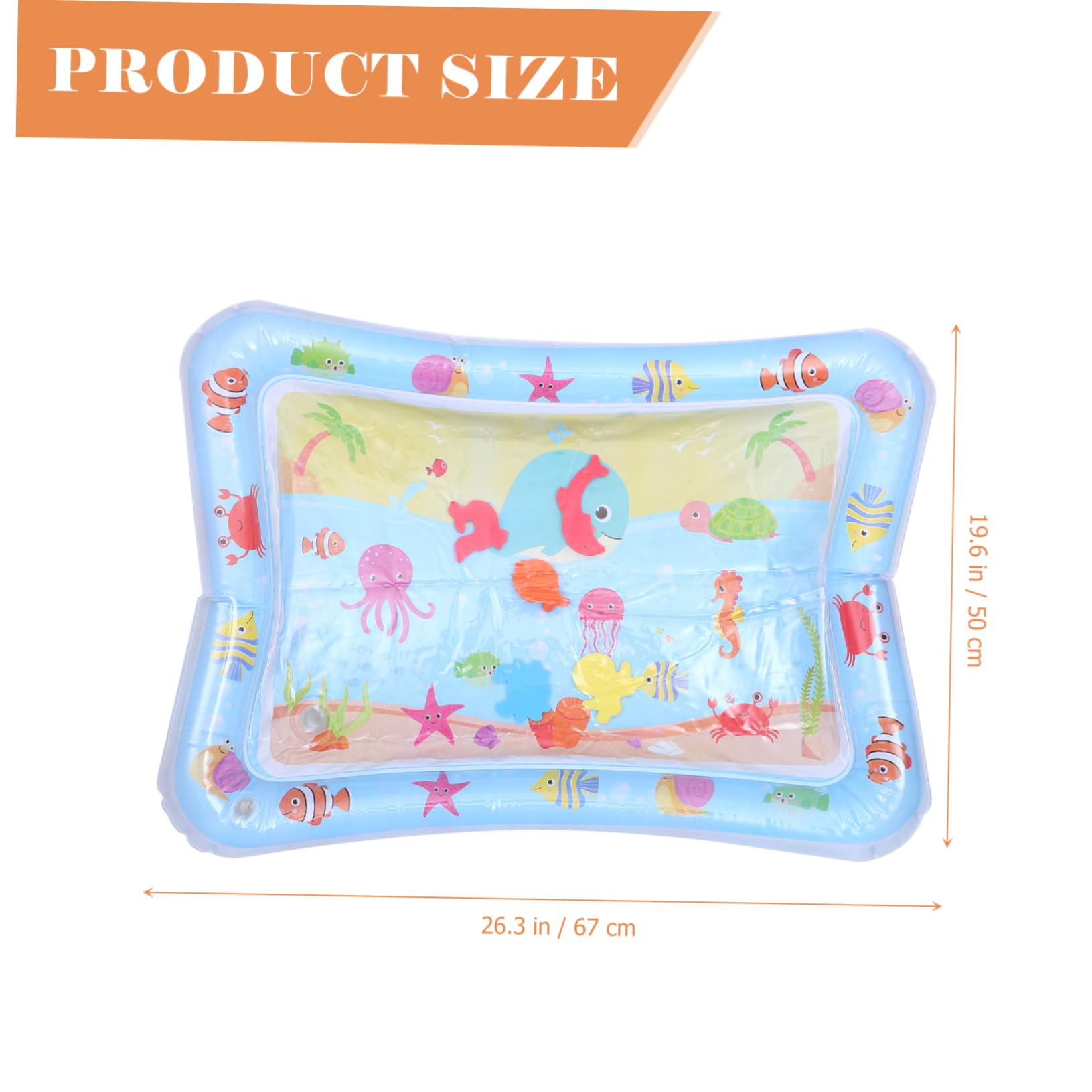 COOLHIYA Inflatable Water Cushion Toy Bathtub Sensory Play Mat - Durable PVC Baby Bath Mat for Sensory Play, Toddler Water Activity, and Outdoor Pool Fun