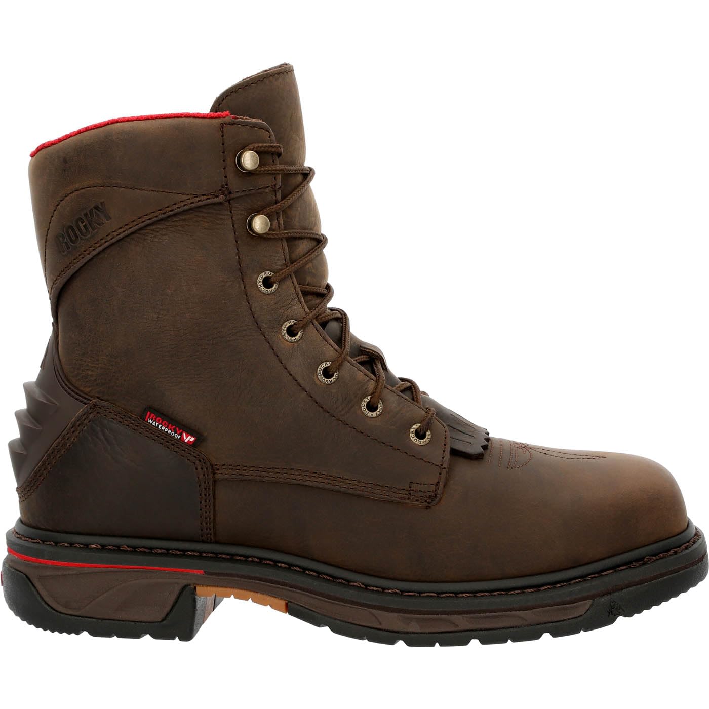 ROCKY Iron Skull Composite Waterproof Lacer Western Boot for Men - Durable Cowboy Boots for Outdoor, Riding & Work - Waterproof & Comfortable Work Boots for Ranch, Hiking & Motorcycle Riding