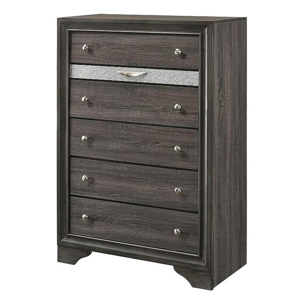 Acme Naima Gray Wooden Storage Chest - Stylish Home Organization for Bedroom, Living Room & Entryway