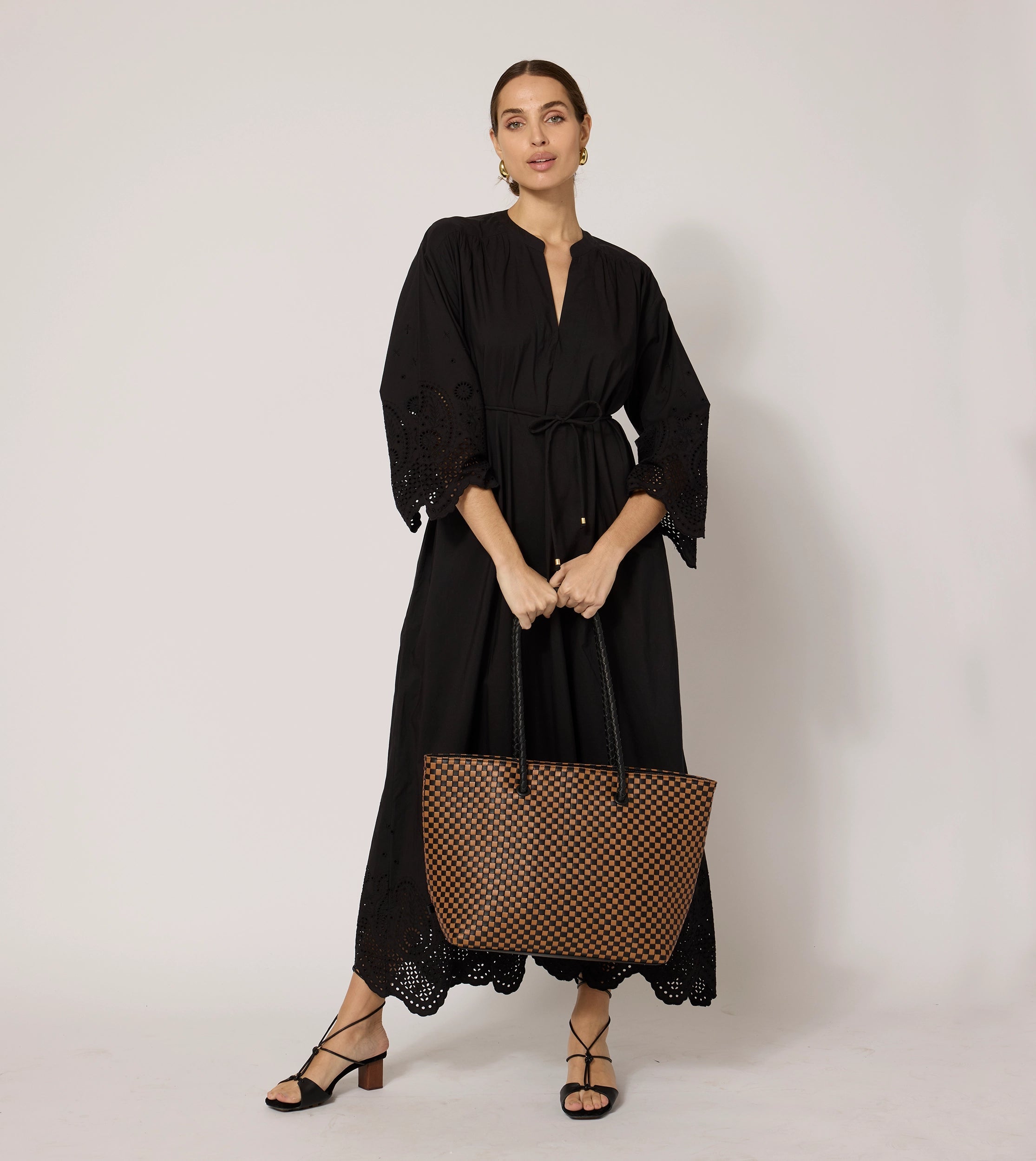 Eugenie Woven Tote Bag for Women - Stylish Brown Multi Color Handbag - Perfect for Work, Travel, and Everyday Use