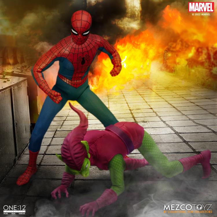 Mezco One:12 Collective Green Goblin Action Figure - Premium 6-Inch Marvel Collectible for Display & Role Play - Perfect for Comic Fans & Collectors