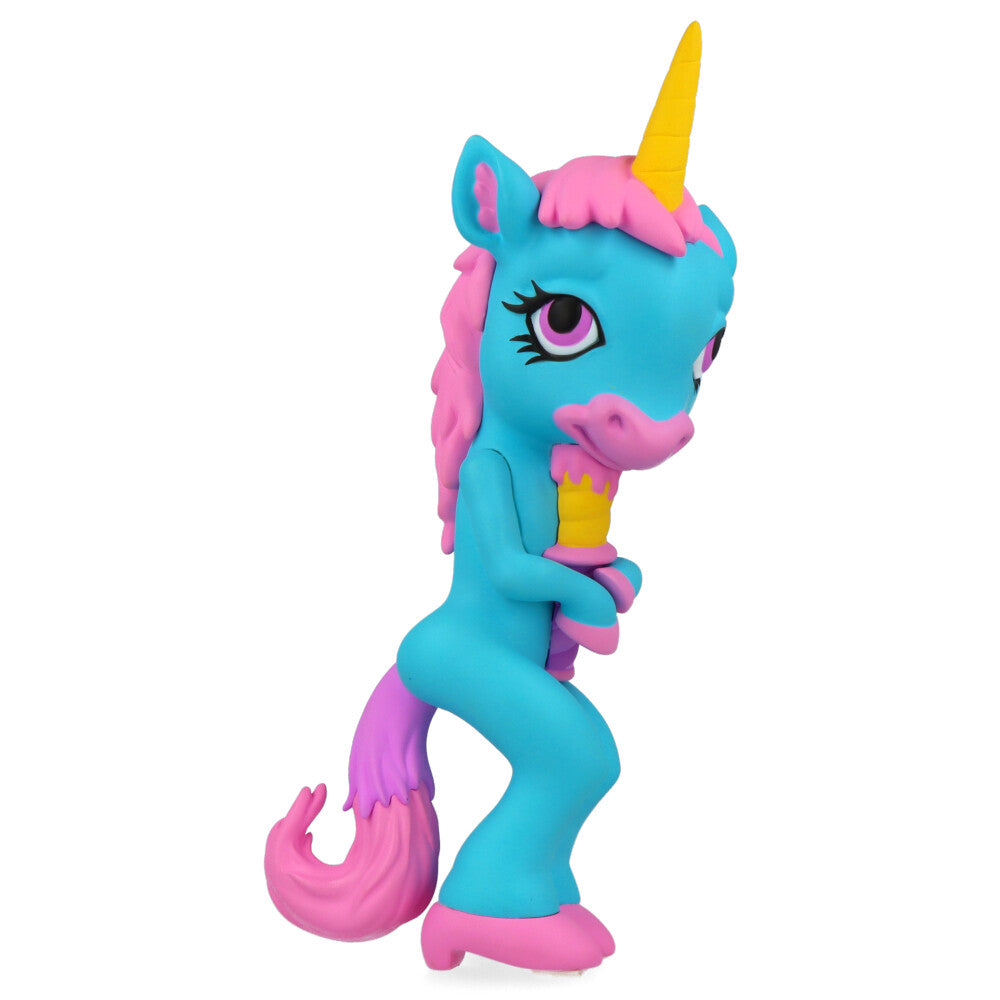 Ron English Forlorn Unicorn Blue Vinyl Art Toy - Collectible Pop Surrealism Figure for Home Decor & Art Display