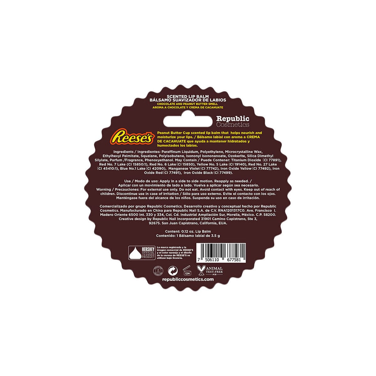 Reese's Peanut Butter Cup Lip Balm - Moisturizing & Nourishing for Dry Lips - Perfect for Winter, Outdoor Activities & Daily Hydration