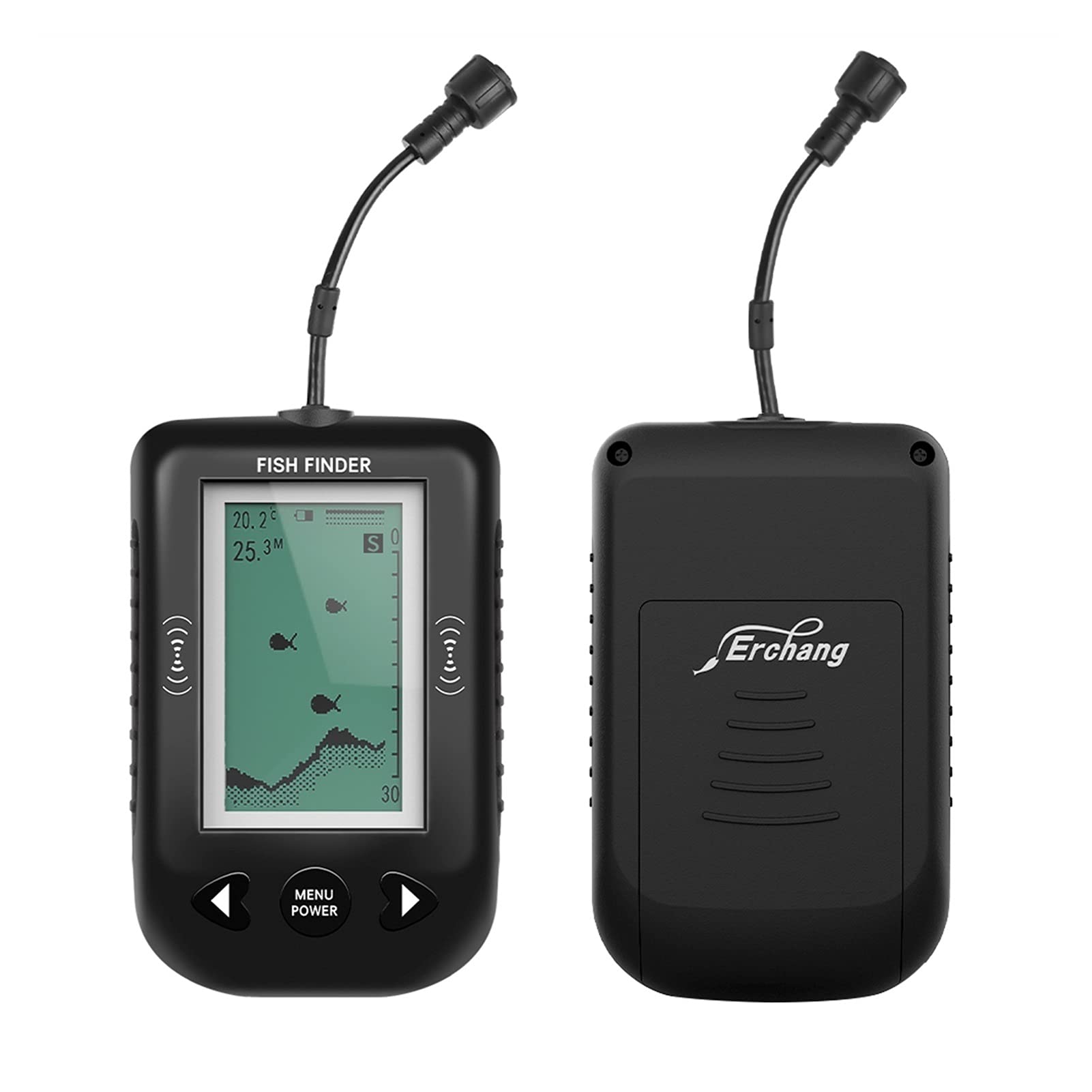 Professional Fishfinder with Sonar & Alarm - 0.6-100m Depth Range Fishing Echo Sounder Transducer | Perfect for Deep Sea, Lake & Ice Fishing Adventures