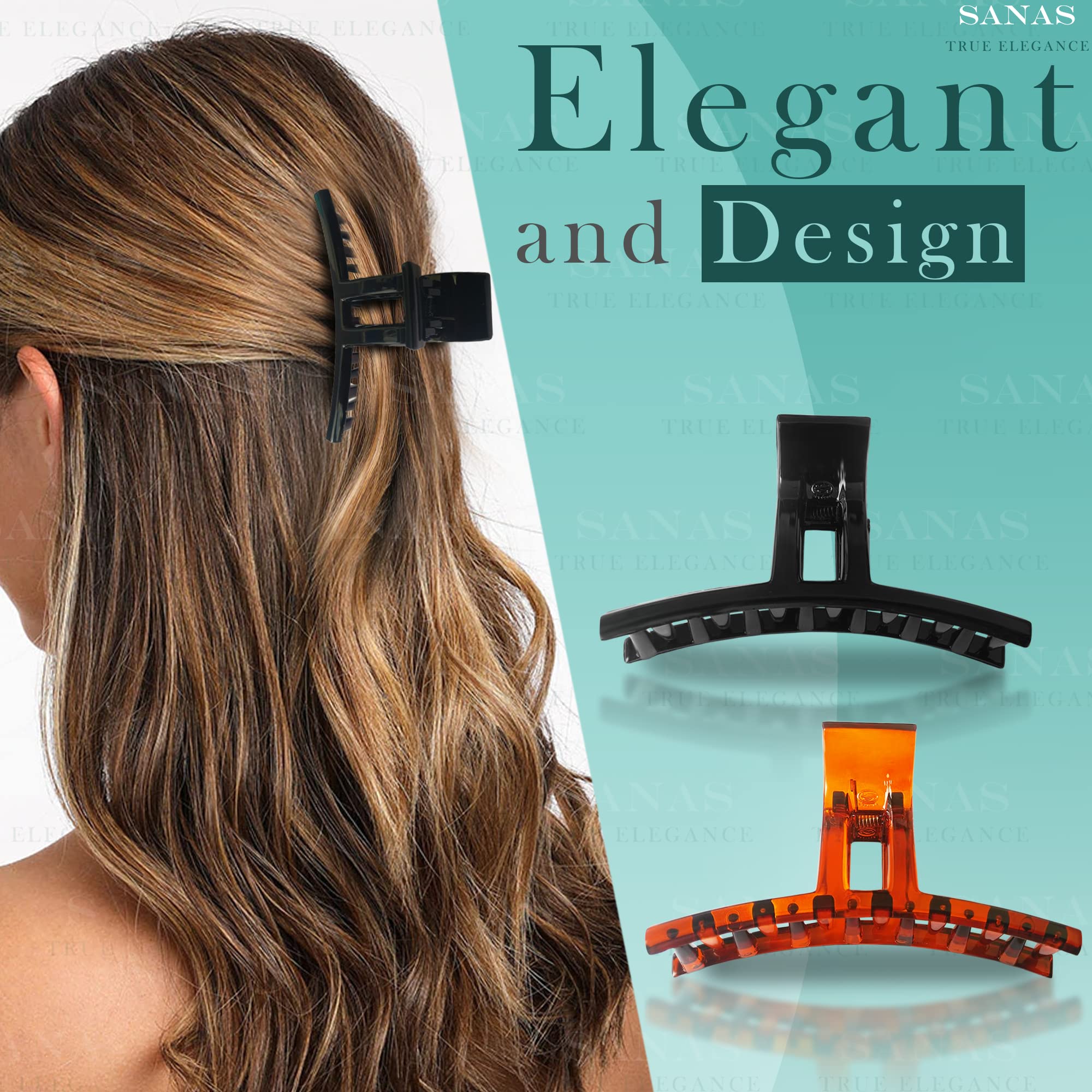 Stylish Large Hair Claw Clips for Women - 4PCS Korean Butterfly Hair Clutchers, Perfect for Updos, Ponytails & Everyday Hairstyles - Fashion Hair Accessories