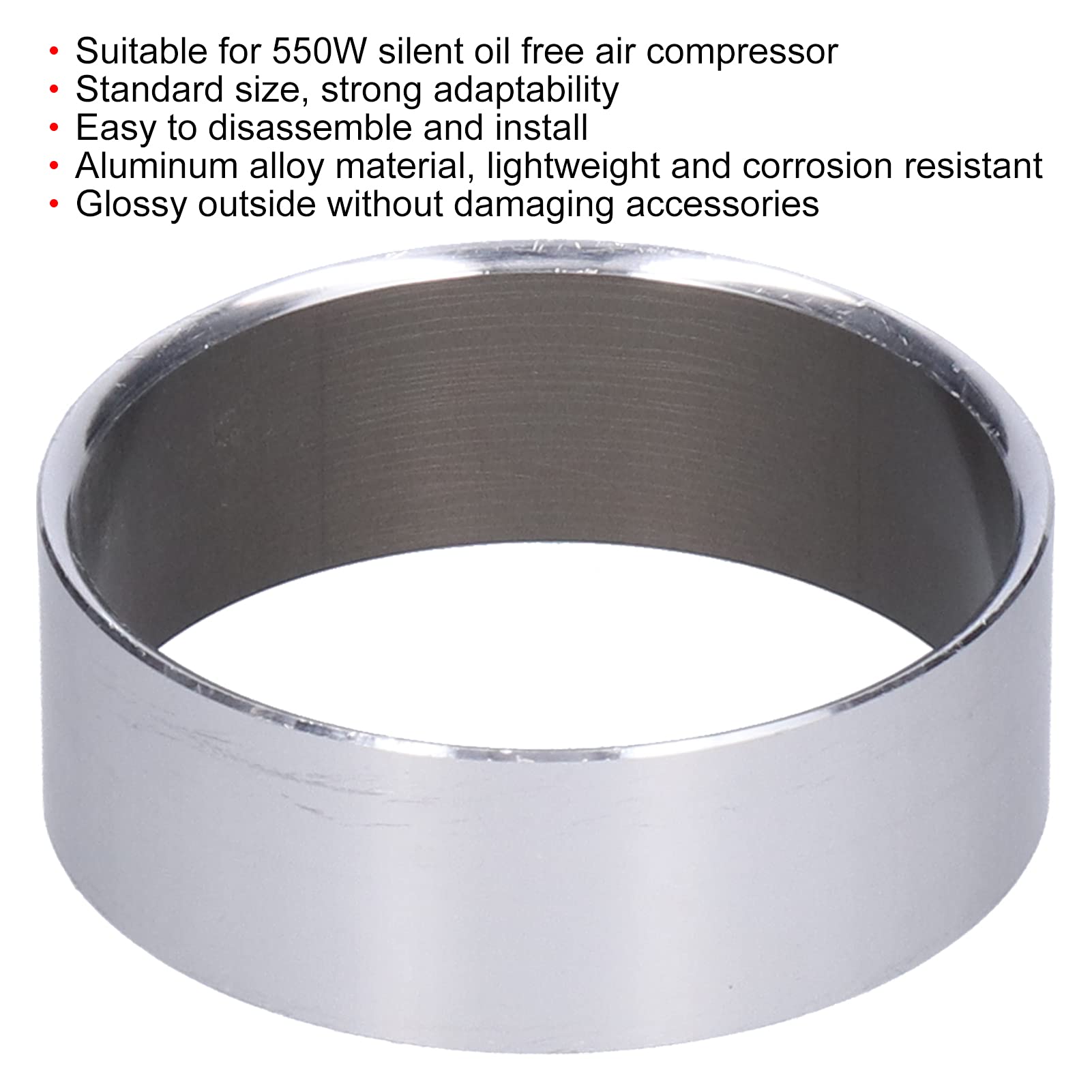 Standard Size Aluminum Alloy Cylinder Sleeve Replacement for 550W Air Compressor - Durable, Easy to Install, High Adaptability - Perfect for Workshop, Garage & Industrial Air Tools