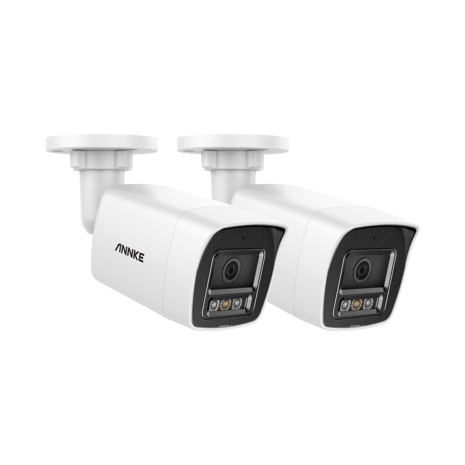 ANNKE 4K PoE Security Camera System (2 Pack) - 8MP Outdoor CCTV Camera with Smart Human/Vehicle Detection, Color Night Vision, IP67 Weatherproof, Audio Recording & MicroSD Slot - Ideal for Home/Business Surveillance