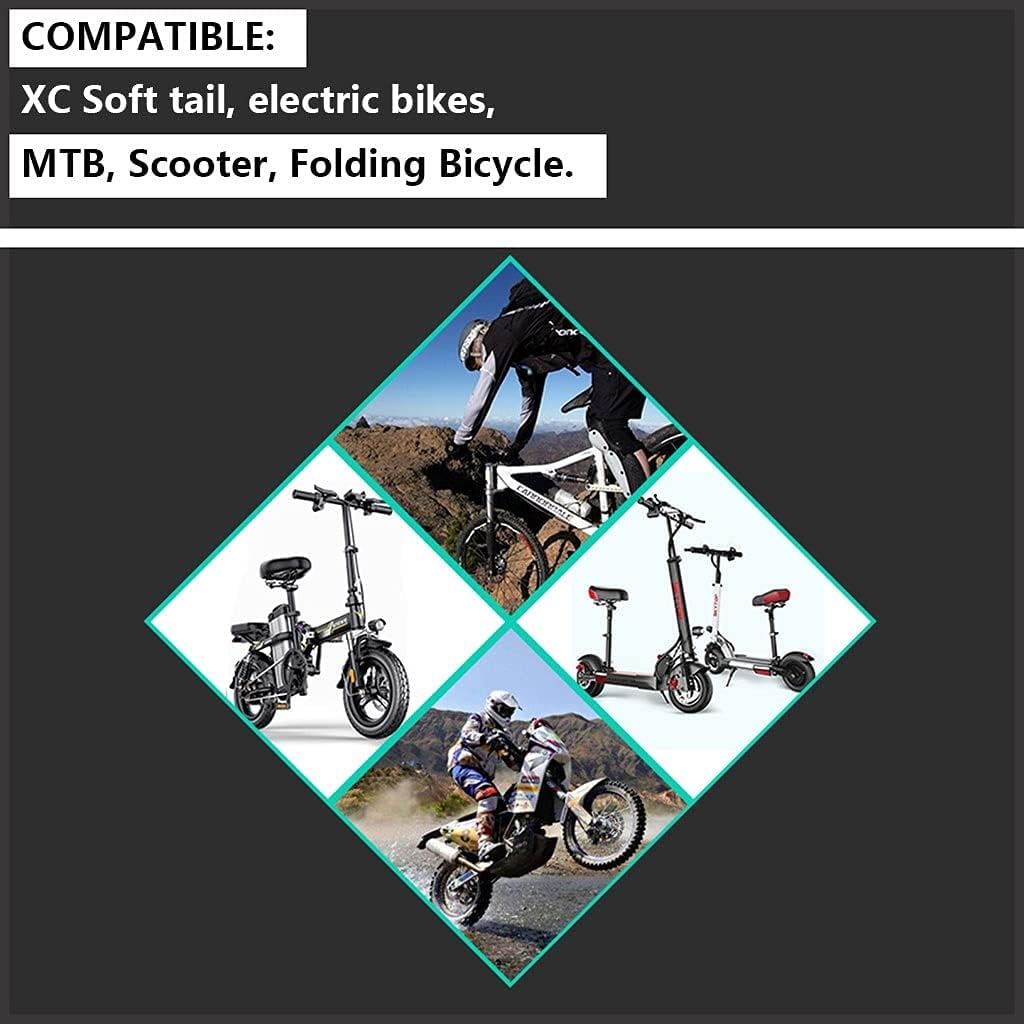 Premium Mountain Bike Rear Shock Absorber - Adjustable Coil+Oil Hydraulic Suspension (165mm, 350Lbs Capacity) for E-Bike & MTB - Perfect for Off-Road Trails, Downhill & Electric Bicycle Adventures