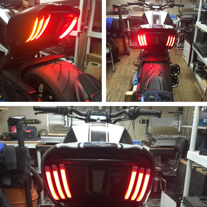 Ducati Diavel Rear Turn Signals for 2010-2019 Models - High Visibility LED Motorcycle Indicators for Night Riding & Safety