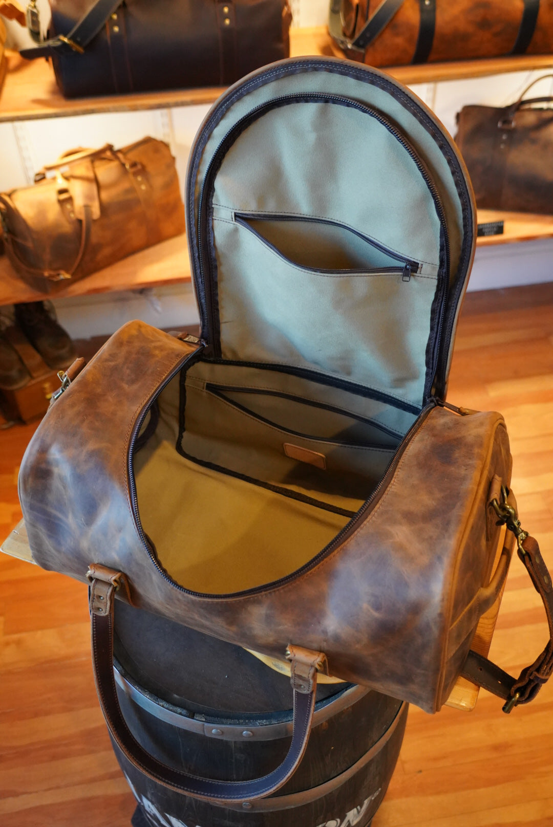 U-Shaped Opening Weekend Warrior Backpack - Golden Wheat Color for Hiking, Travel & Outdoor Adventures