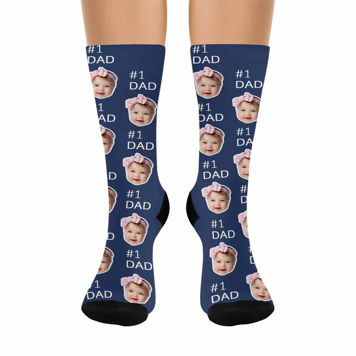 **Personalized Custom Crew Socks for Men - Print Your Photo on Soft Cotton Socks - Unique Gift for Dad, Husband, Boyfriend - Perfect for Birthdays, Holidays & Special Occasions**