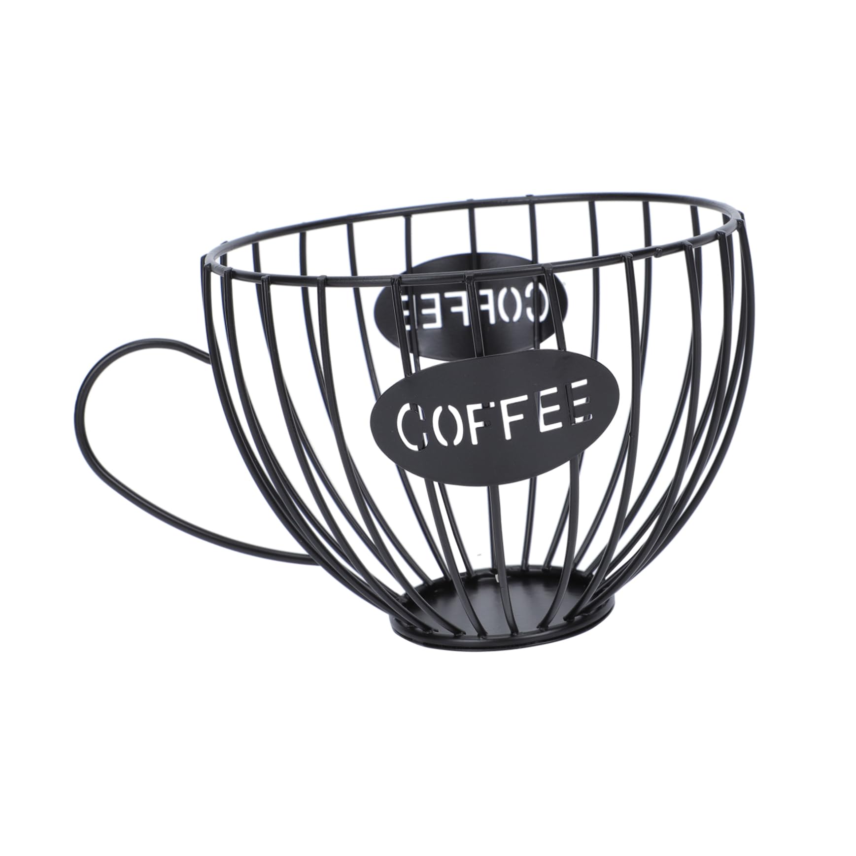 DOITOOL Metal Wire Coffee Storage Basket - Organizer for Espresso Glasses, Bread & Snacks - Rustic Office & Kitchen Countertop Decor - Perfect for Coffee Bars, Bakeries & Home Use
