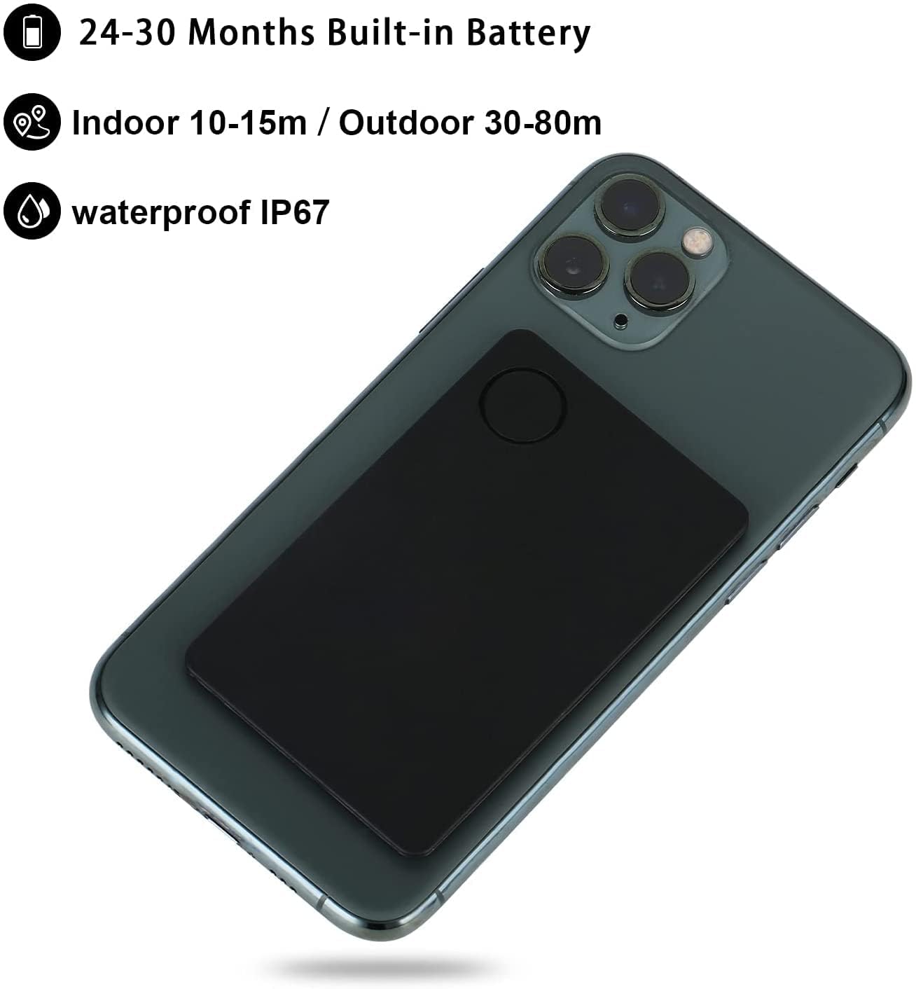 Best Slim GPS Wallet Tracker for Men - Credit/Debit Card Size Locator Device with 24-30 Month Battery, Waterproof Anti-Lost Chip - Perfect for Travel, Shopping & Daily Use