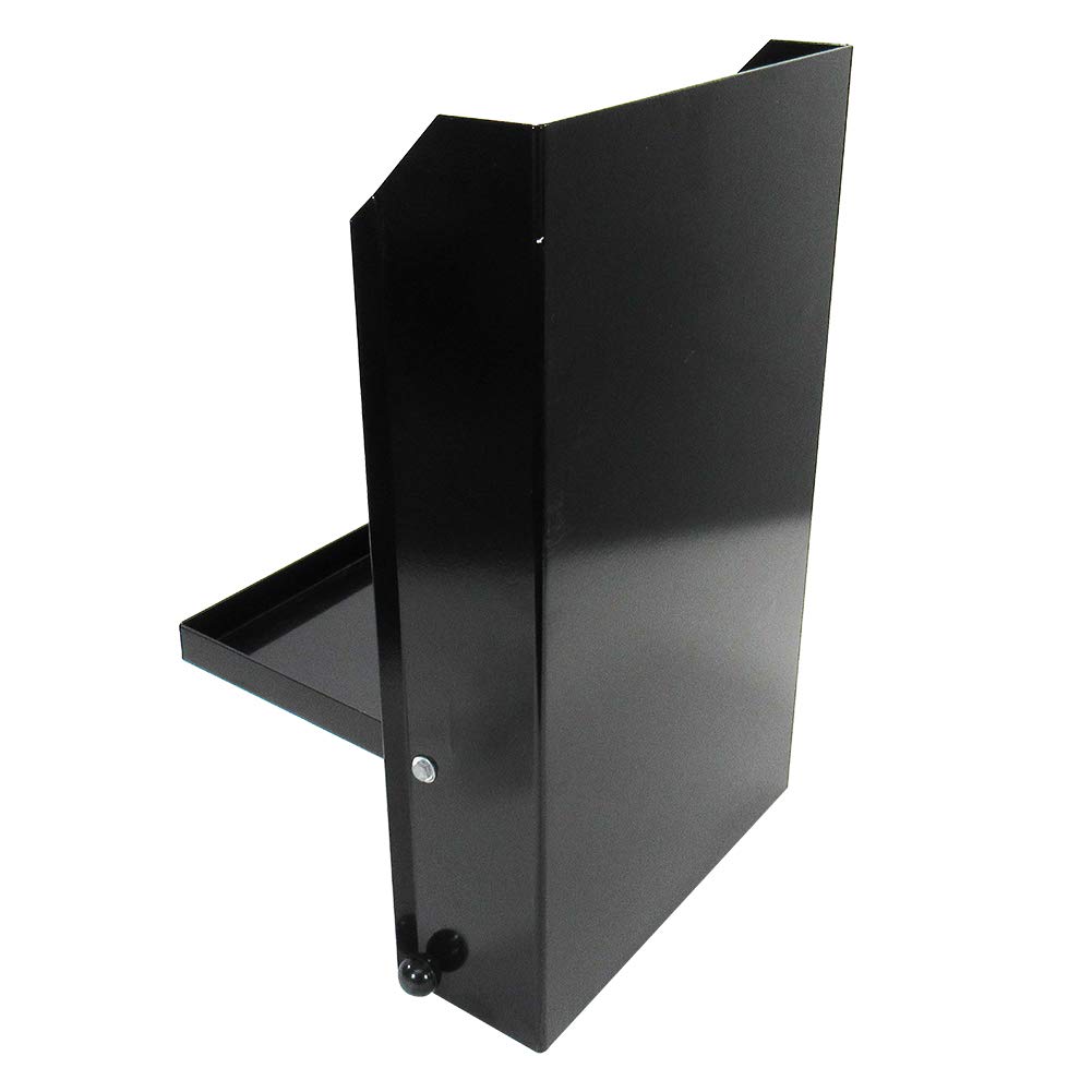 Pit Posse 458BK Jr Work Station Storage Cabinet Shelf Rack Holder Caddy - Heavy Duty Aluminum Garage Organizer for Mechanics, Race Trailers & Automotive Shops - Made in USA (Black) - Perfect for Tool Storage, Workshop Organization & Vehicle Maintenance